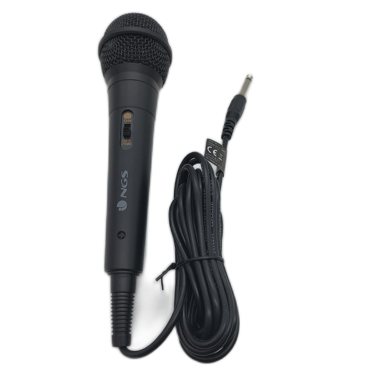 NGS SINGER FIRE Dynamisches Mikrofon mit 3 Meter Kabel Klinkenanschluss und Ein Aus Taste