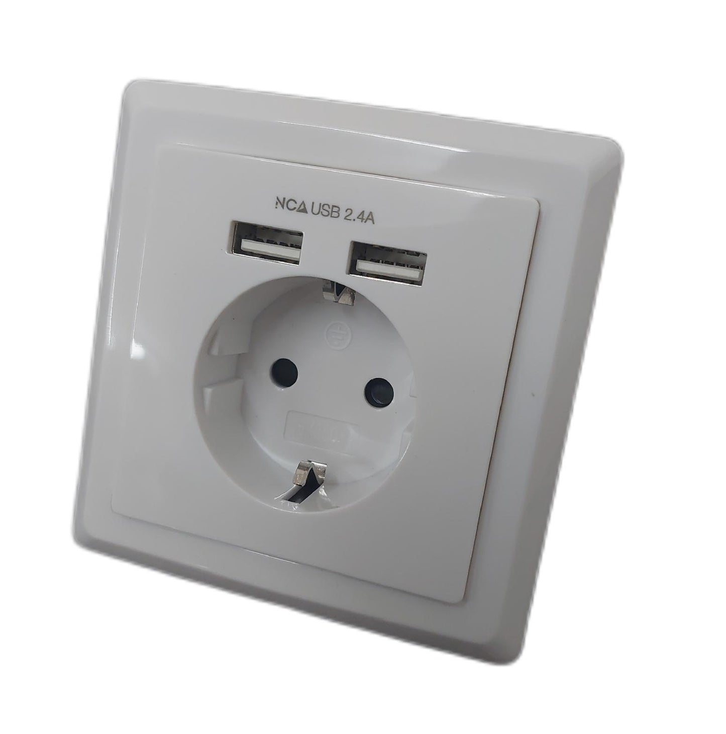 A V Steckdose Steckdosenleiste Haushaltstechnik Base Nano USB 24 Ampere Weiß