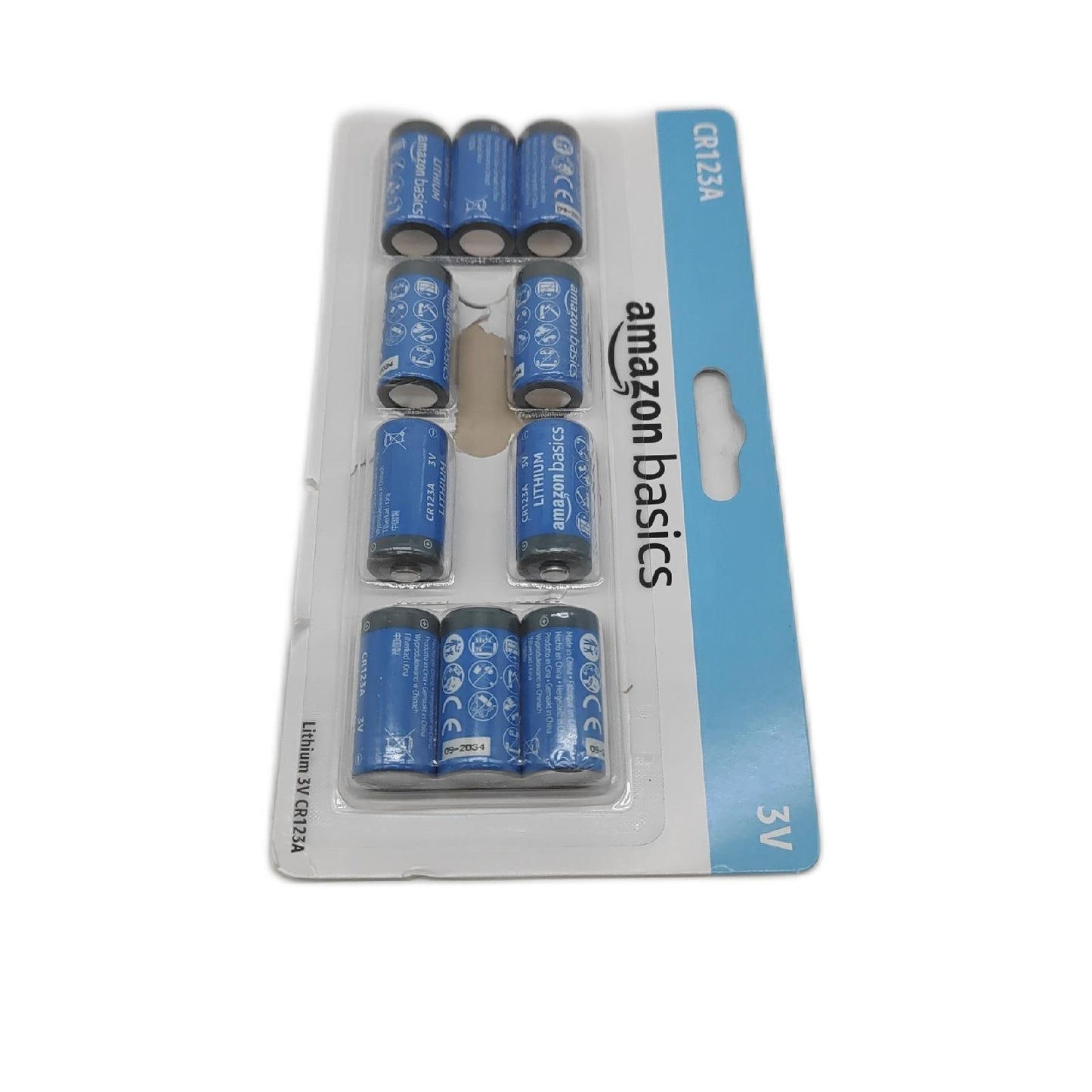 Amazon Basics Lithium Batterien CR123A 3V Batterien 10 Stück Lang anhaltend