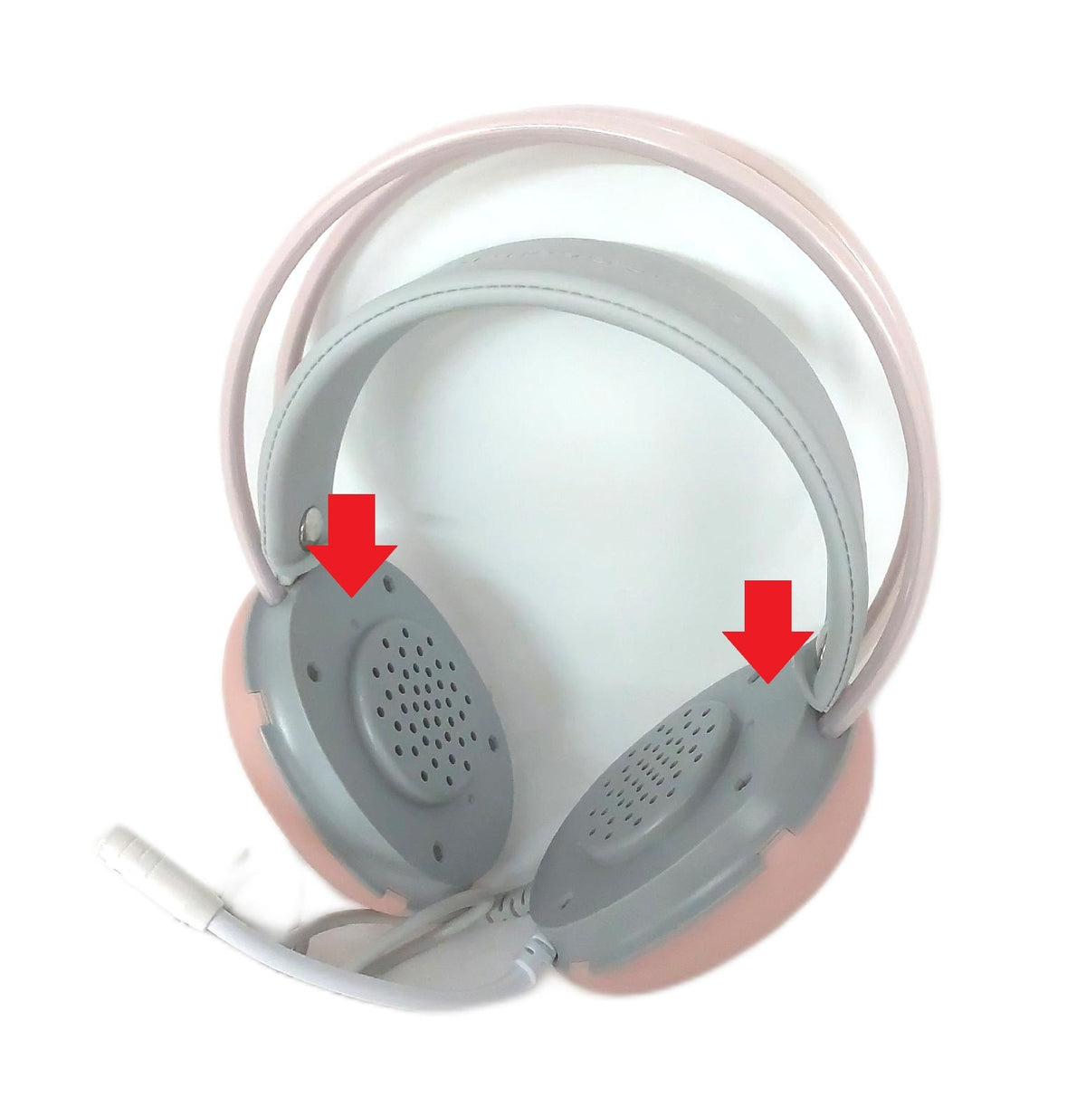 MARSGAMING Auriculares MH GLOW Headset Pink ohne Ohrpolster