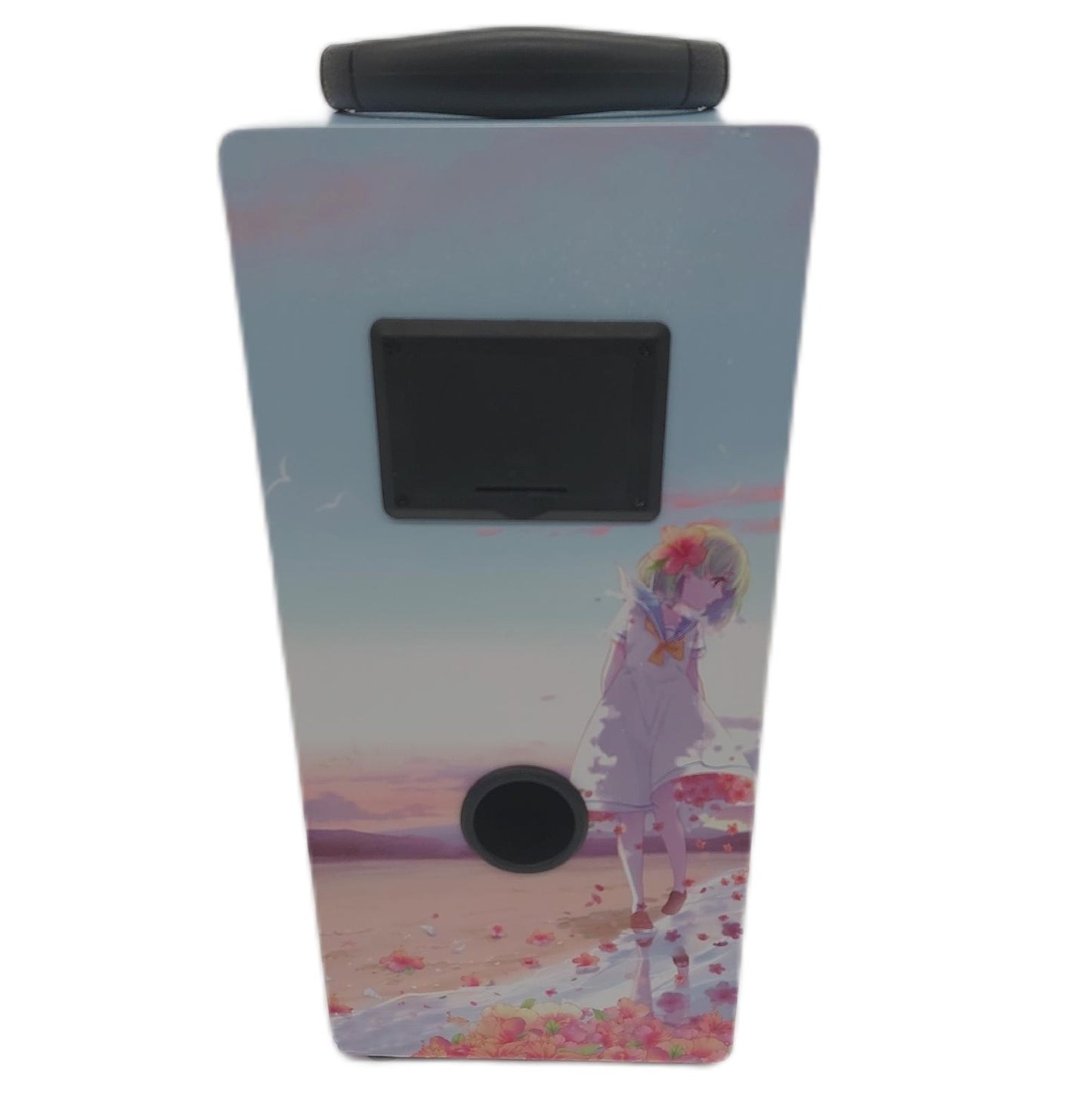 DYNASONIC Karaoke 2 Mikrofonen tragbarer Karaoke Maschine Bluetooth Lautsprecher
