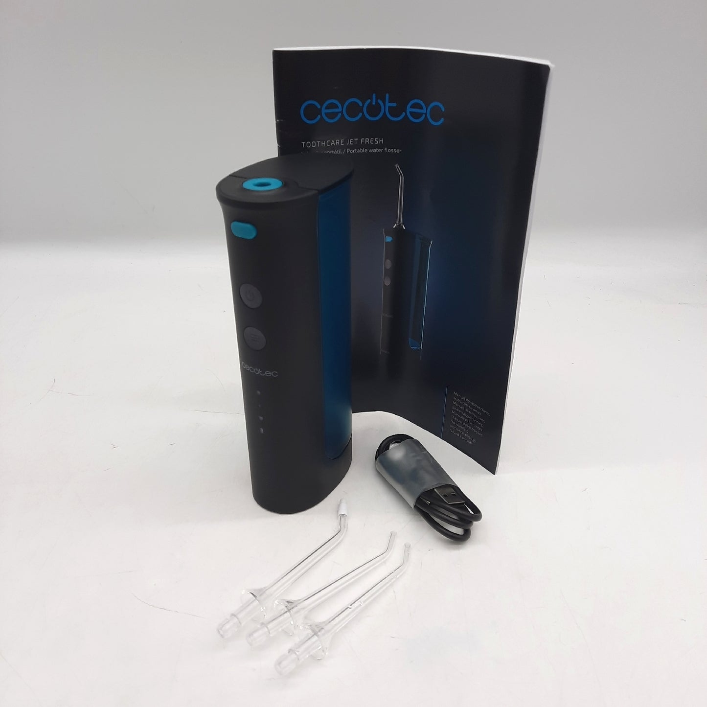 Cecotec tragbare batteriebetriebene Munddusche mit 3 Munddüsen