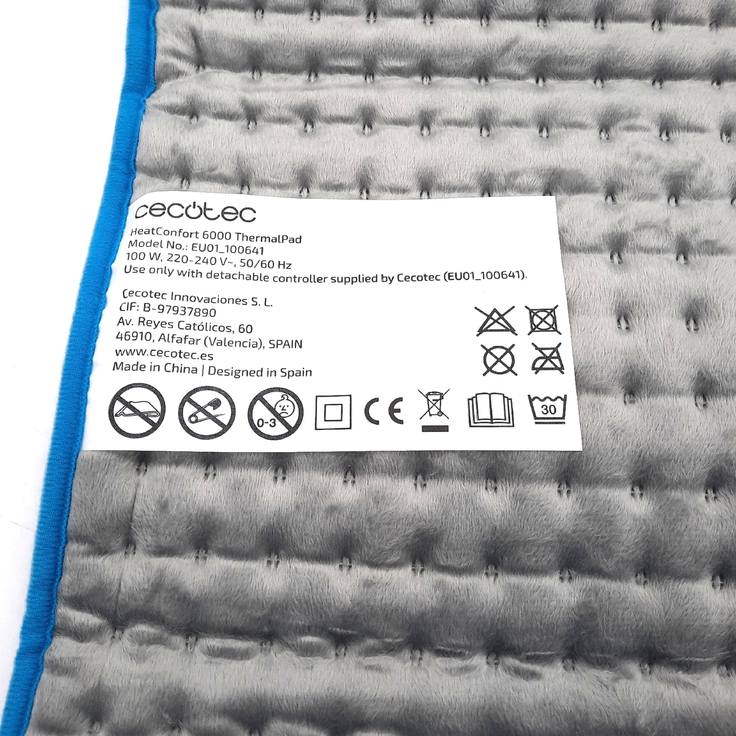 Cecotec Almohadilla ElÃ©ctrica HeatConfort 6000 ThermalPad. Almohadilla tÃ©rmica