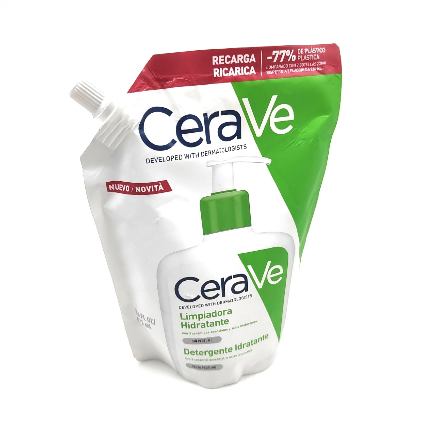 CeraVe Reinigungscreme Körperpflege Gesicht und Körper Eco Nachfüllpackung Feuchtigkeit
