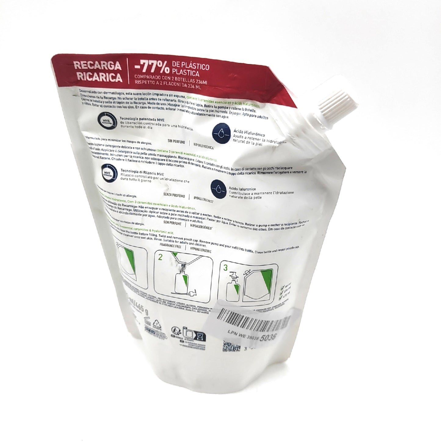 CeraVe Reinigungscreme Körperpflege Gesicht und Körper Eco Nachfüllpackung Feuchtigkeit
