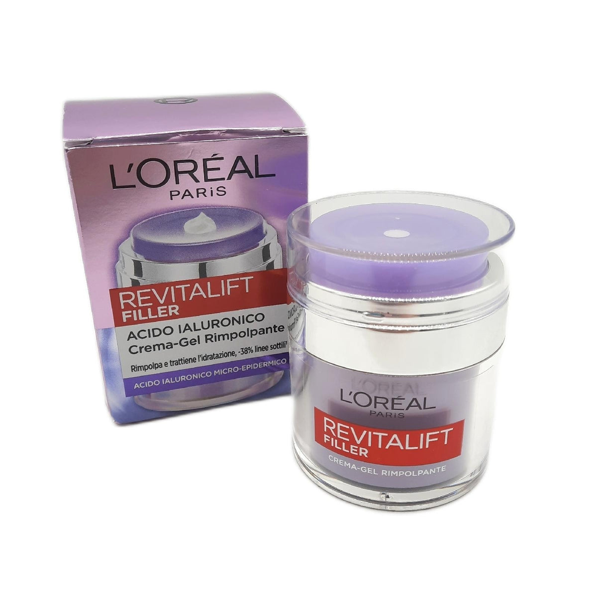 L'Oréal Paris Revitalift Filler, Mikro-Epidermale Hyaluronsäure, für eine längere Feuchtigkeitsspendende Haut, 50 ml