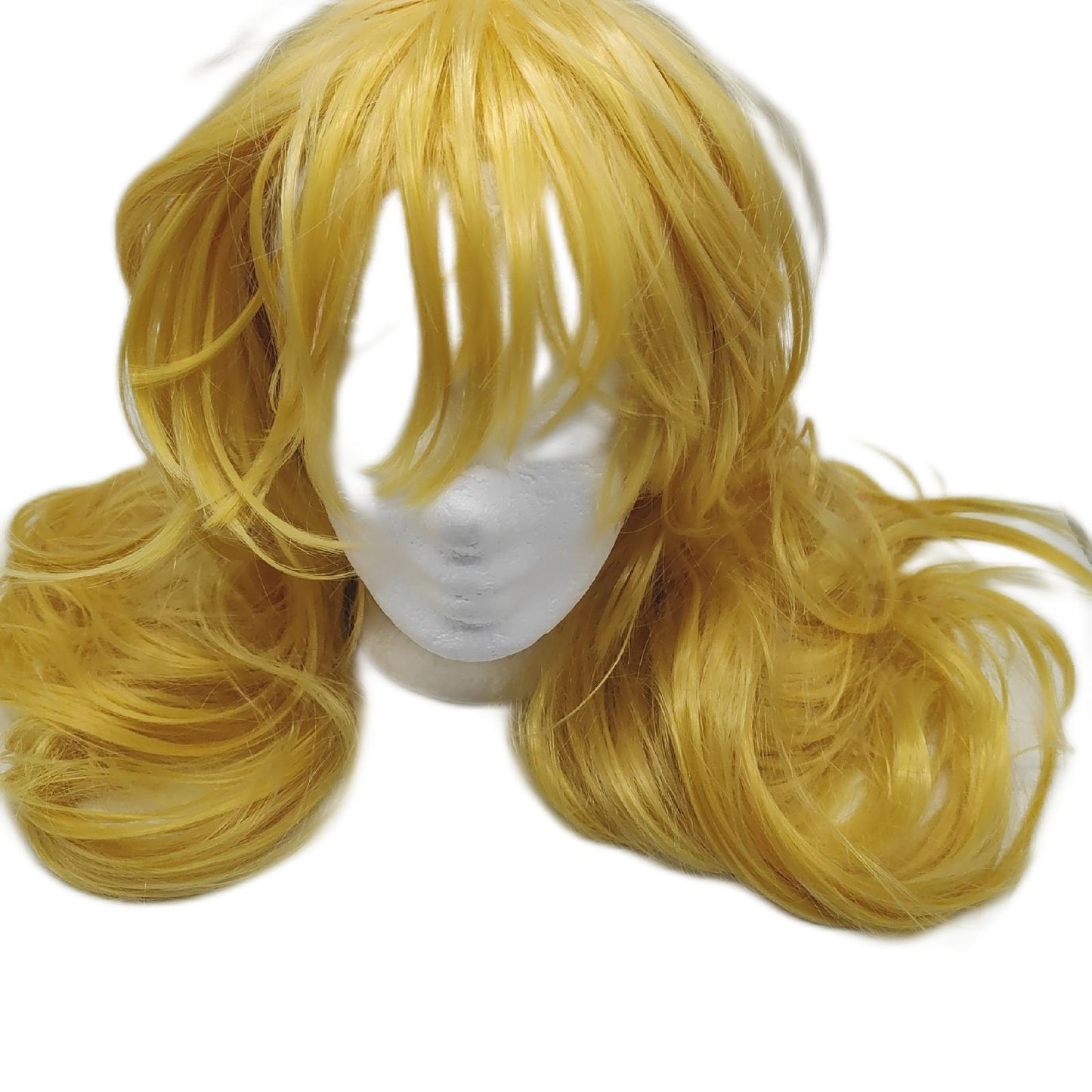 animacoser Prinzessin Peach Perückenkostüm-Set mit Krone, Ohrringen und Handschuhen