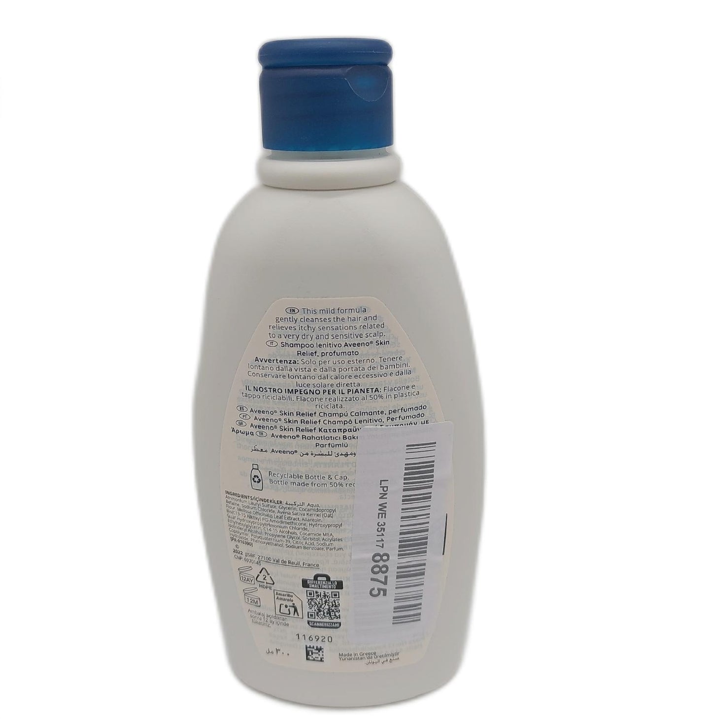 Aveeno Shampoo Hautpflege Skin Relief beruhigend gegen Juckreiz sanftes Haferflocken