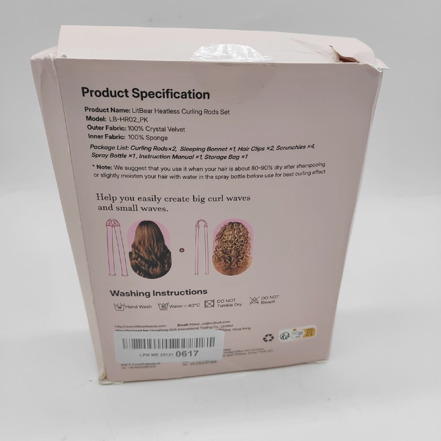 LitBear Lockenstäbe Haarstyling Zubehör Lockenwickler 2 Größen für die Nacht