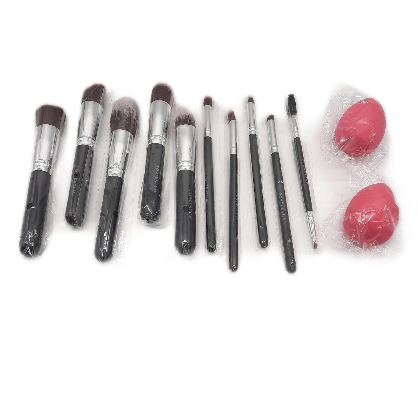 PORTENTUM Professional Make up Pinsel Set 10+2 Stück Sheglam für Foundation