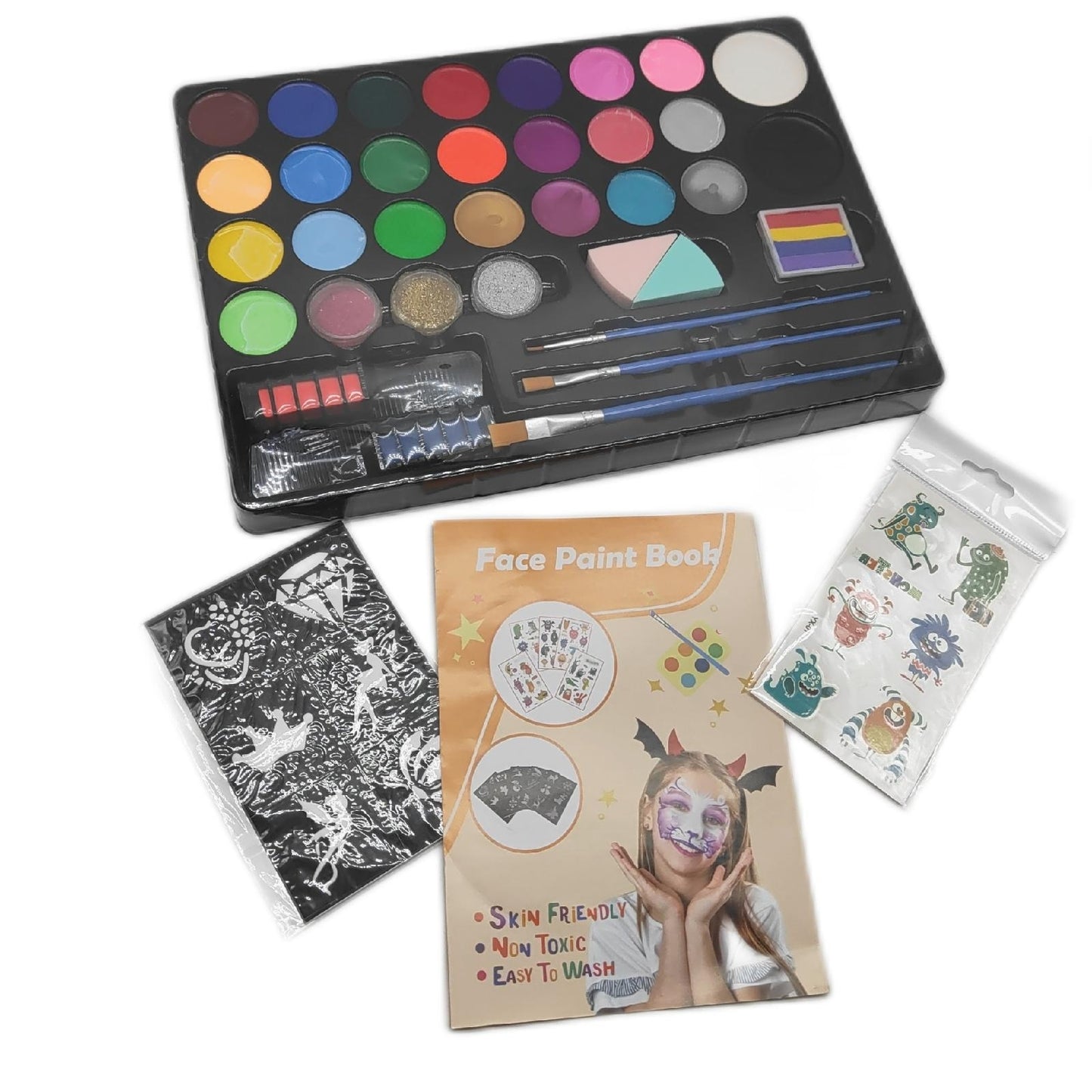 Kinderschminke Set Karneval Faschingsschminke Weihnachten Kinder Karnevalspa