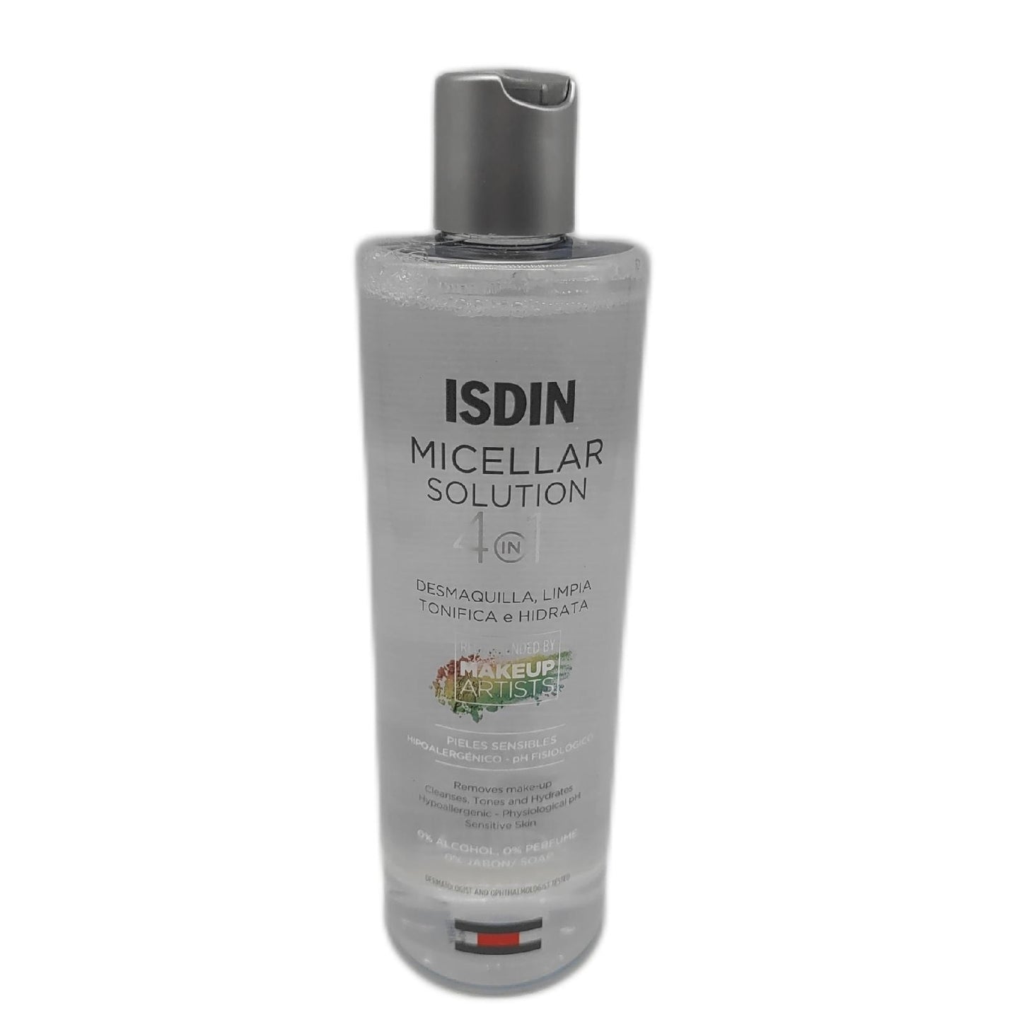 ISDIN Mizellenlösung 4 in 1 400 ml Mizellenwasser Reinigt, entfernt Make-up, klärt und