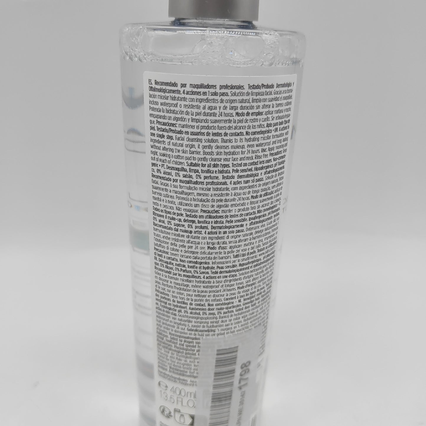 ISDIN Mizellenlösung 4 in 1 400 ml Mizellenwasser Reinigt, entfernt Make-up, klärt und