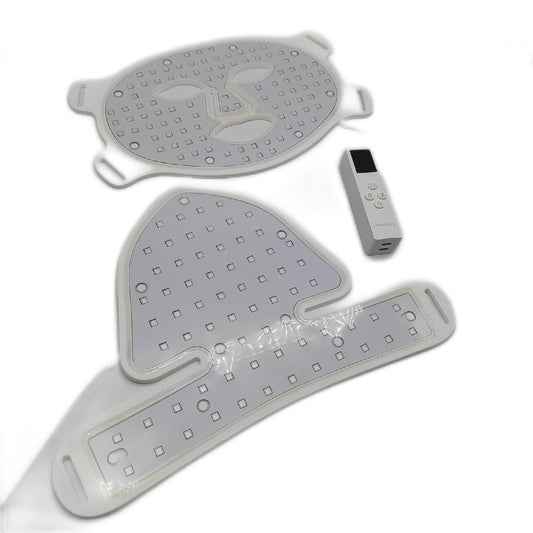 MEGELIN LED Rotlichttherapie Maske Gesicht Hals Beleuchtung 7 Farben Therapie