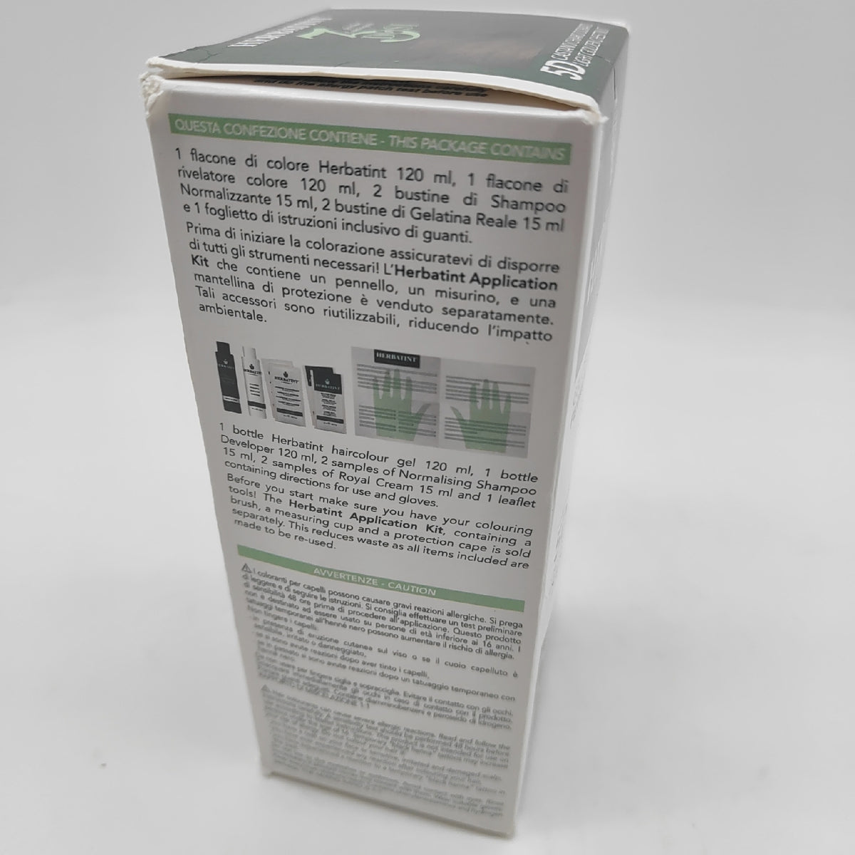 Herbatint Permanentes Farbgel 3 Dosen, 300 ml – 5D Hellbraun Gold, ohne Ammoniak, für empfindliche Haut, 100% Abdeckung für weißes Haar, mit 8 natürlichen Bio-Extrakten
