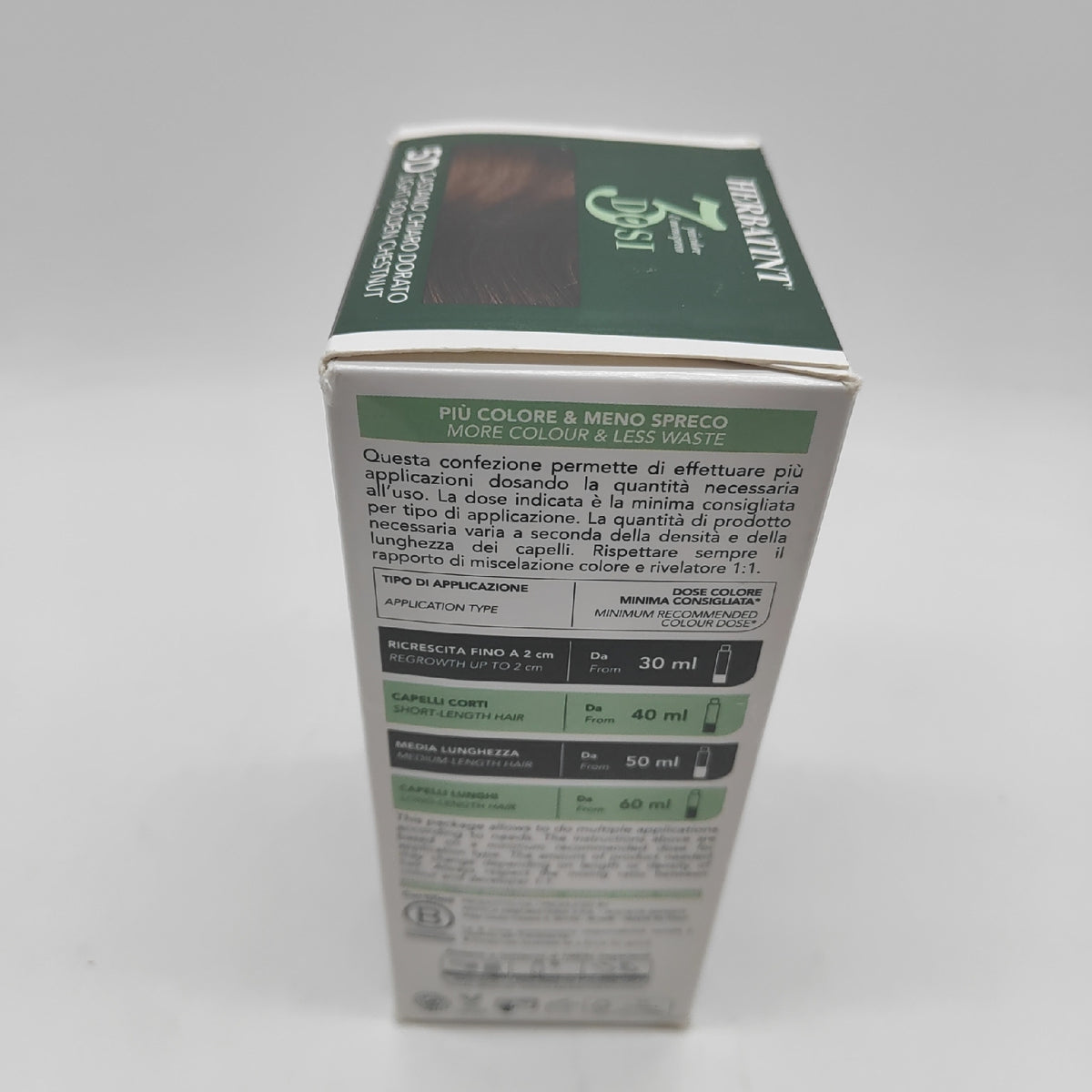 Herbatint Permanentes Farbgel 3 Dosen, 300 ml – 5D Hellbraun Gold, ohne Ammoniak, für empfindliche Haut, 100% Abdeckung für weißes Haar, mit 8 natürlichen Bio-Extrakten