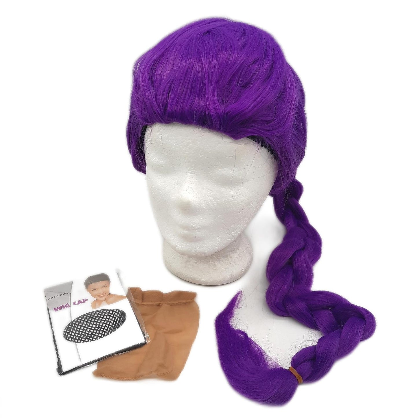SSKHE Perücke Cosplay Kostüme Lila mit dickem Zopf für Karne