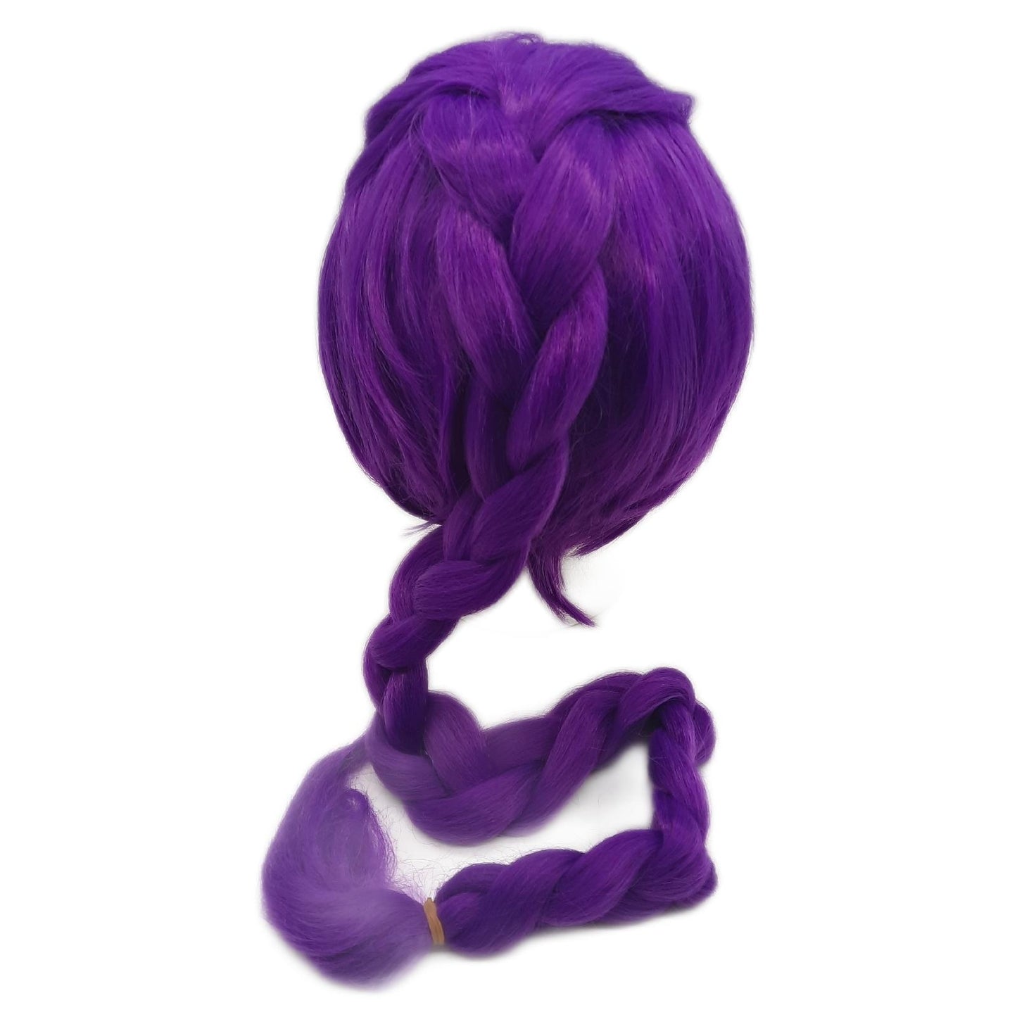 SSKHE Perücke Cosplay Kostüme Lila mit dickem Zopf für Karne