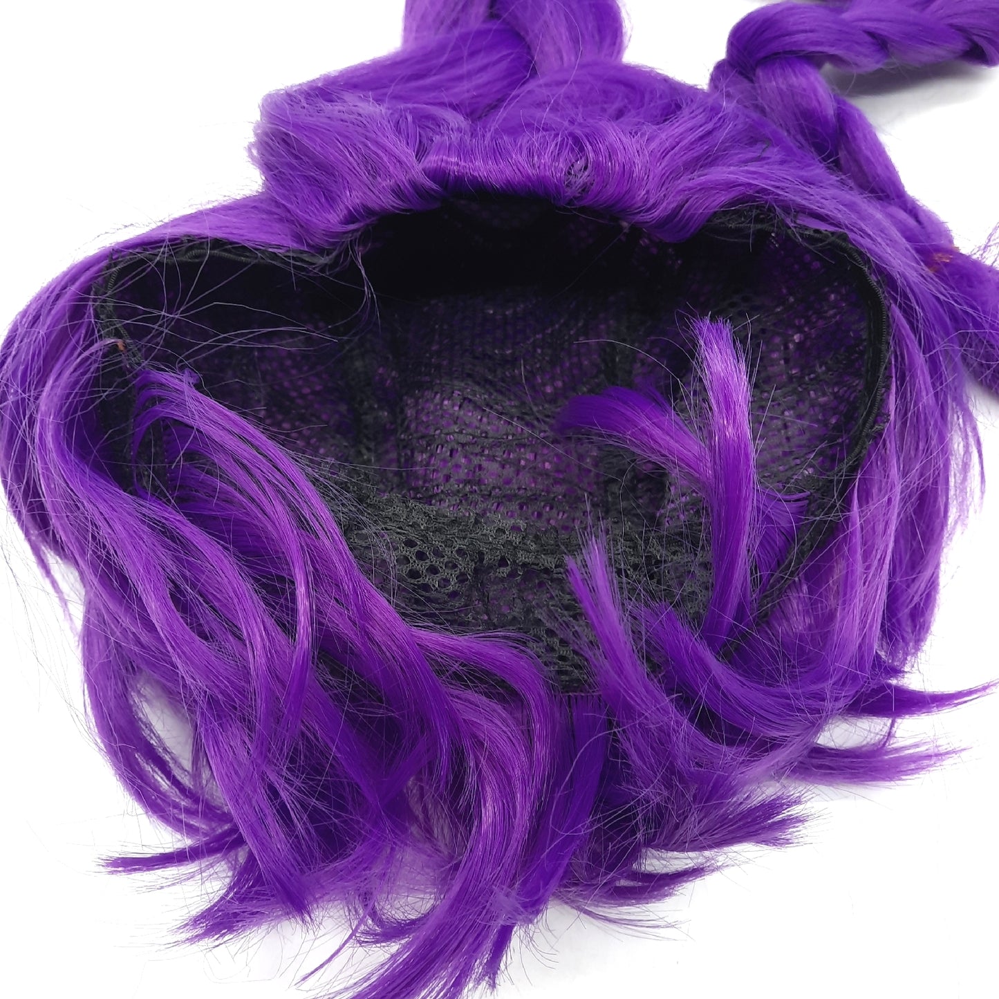 SSKHE Perücke Cosplay Kostüme Lila mit dickem Zopf für Karne
