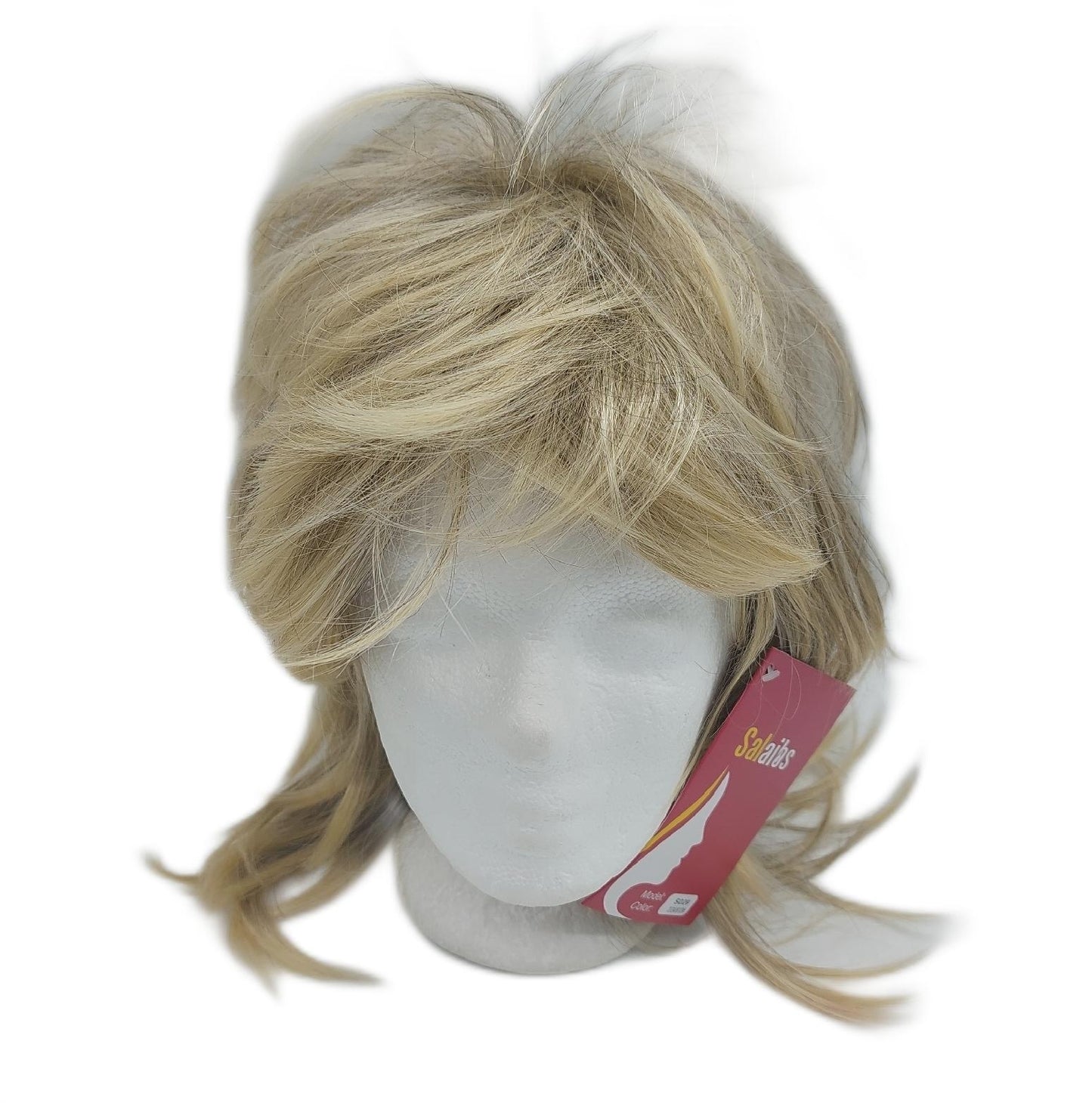 Salaibs Perücke Damen Haar Styling Blonde Vokuhila 70er Jahre Look Lockig Vintage