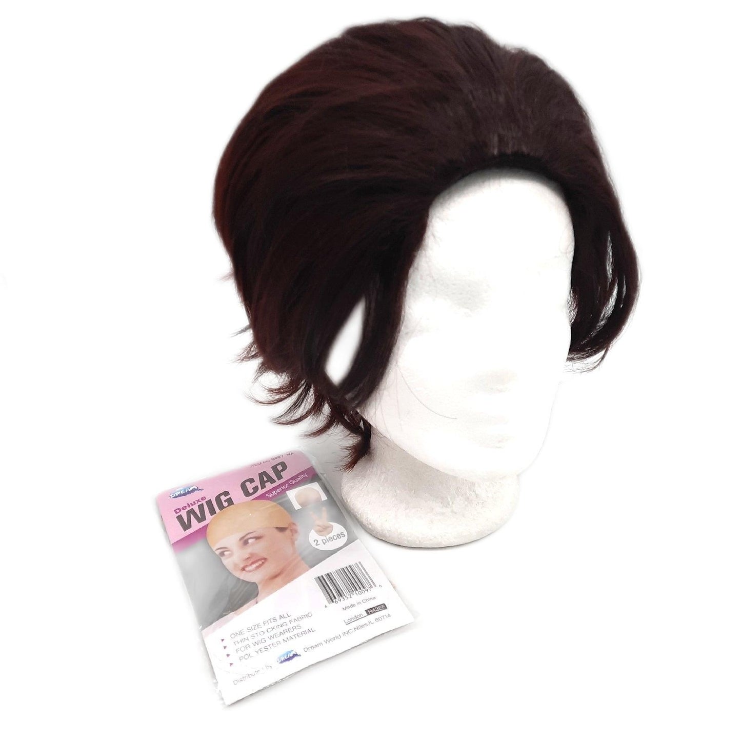 Jodiss Perücke Cosplay Anime Kamado Tanjirou Dunkelrote kurze Haare Erwachsene