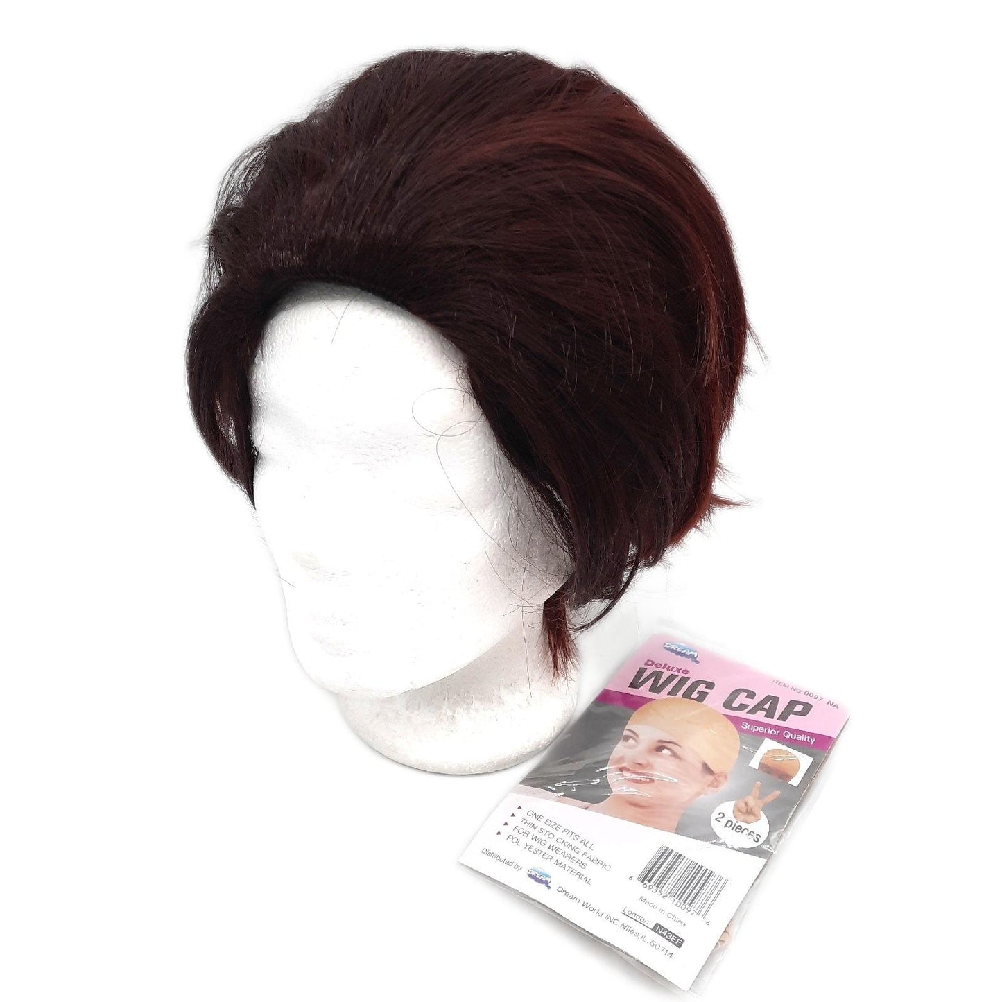Jodiss Perücke Cosplay Anime Kamado Tanjirou Dunkelrote kurze Haare Erwachsene