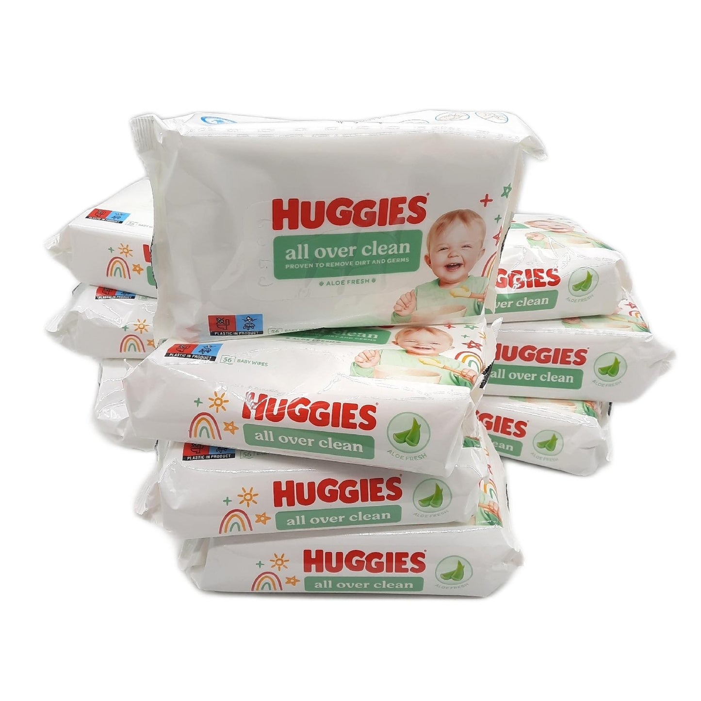 Huggies Feuchttücher Baby Pflege All Over Clean sanft frisch 10 x 56