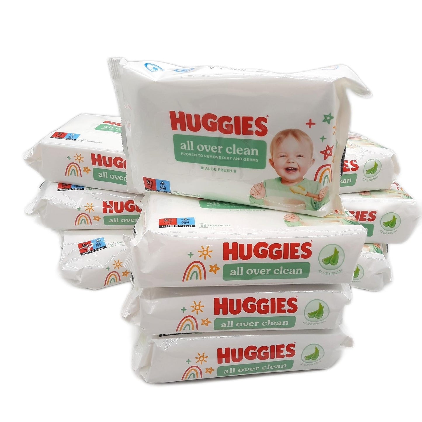 Huggies Feuchttücher Baby Pflege All Over Clean sanft frisch 10 x 56