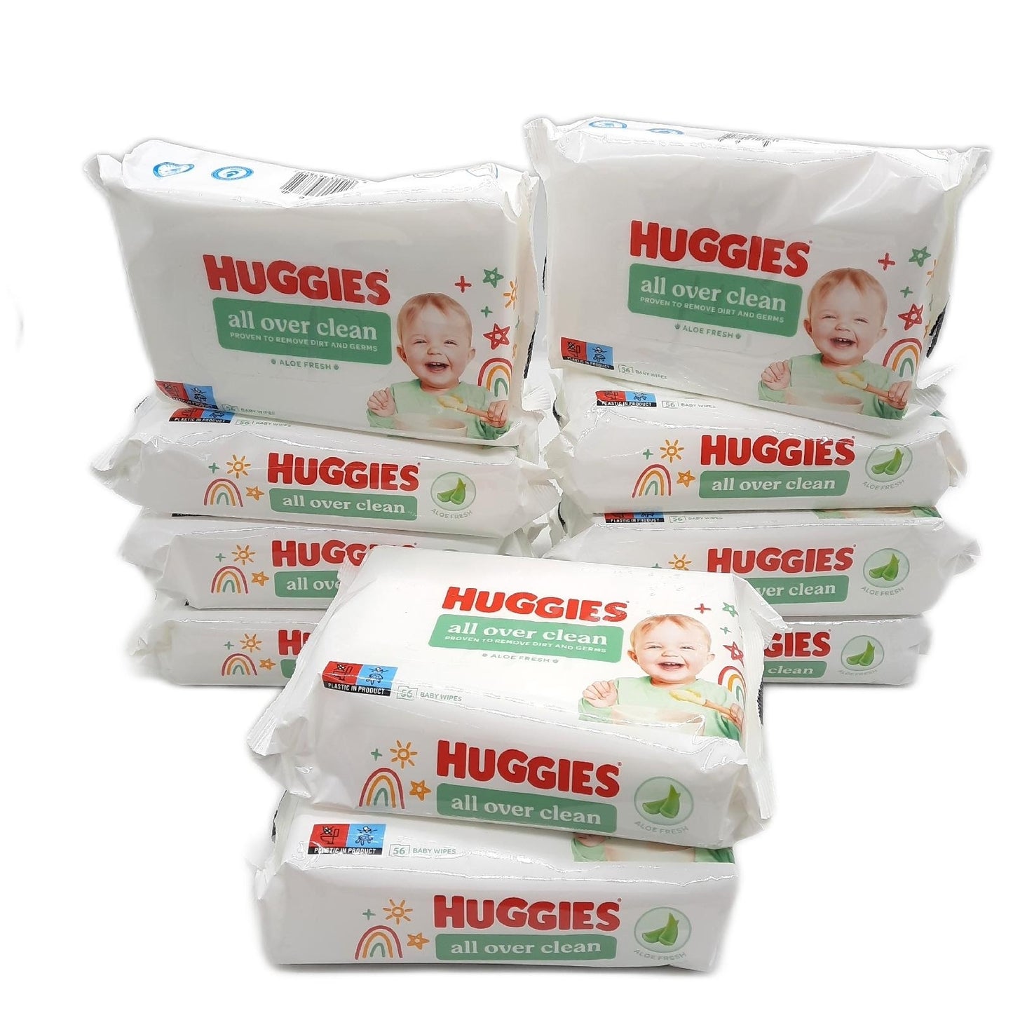 Huggies Feuchttücher Baby Pflege All Over Clean sanft frisch 10 x 56
