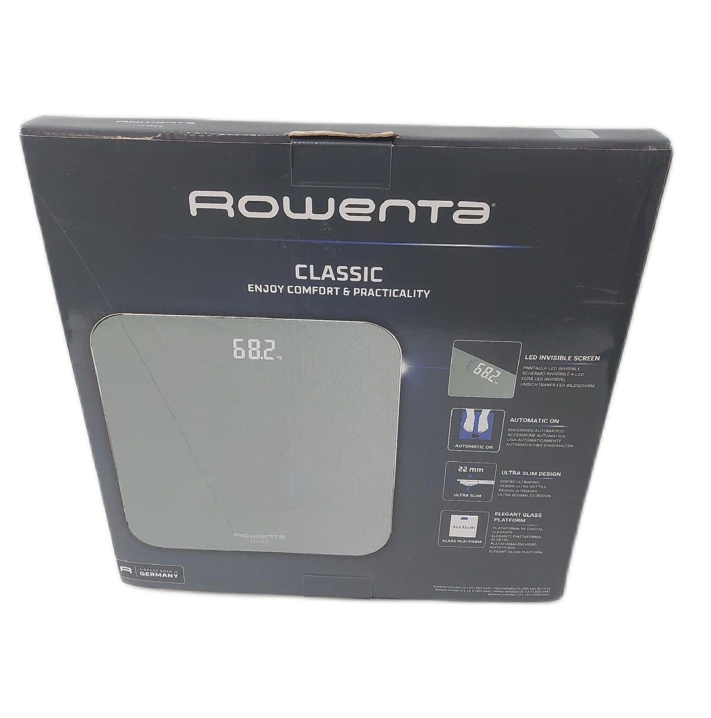 Rowenta Waage Haushalt Classic 2 0 unsichtbare LED Anzeige moderne Technik
