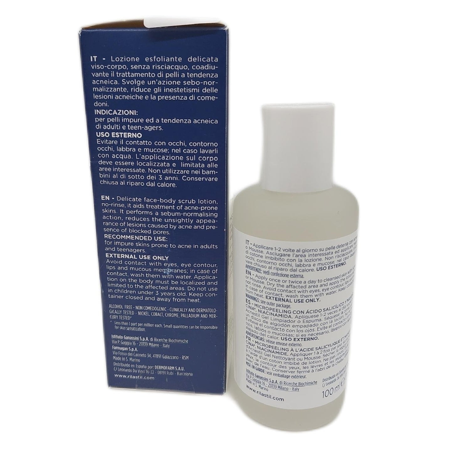 Rilastil Acnestil Micropeeling Gesichts- und Körperpeeling für Haut mit