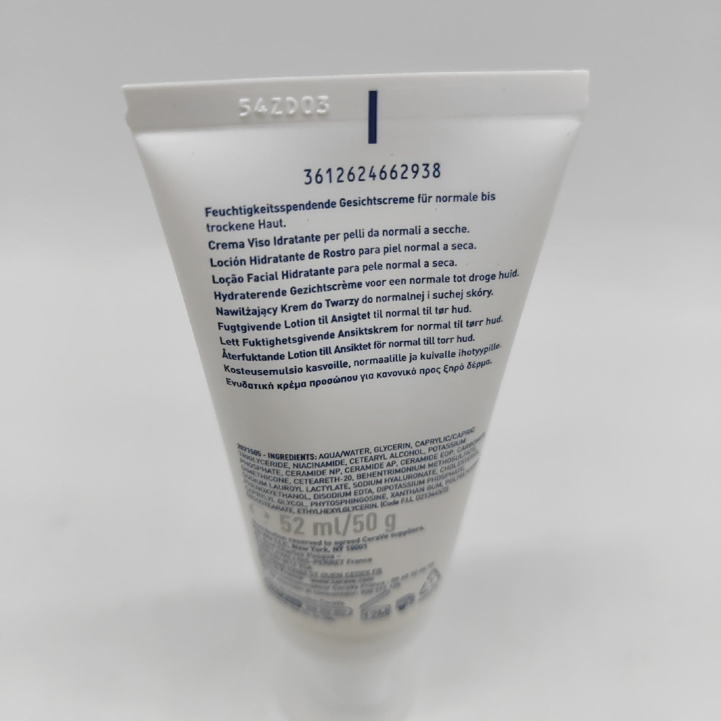 Cerave Feuchtigkeitsspendende Gesichtscreme mit Hyaluronsäure und Ceramiden 50ml