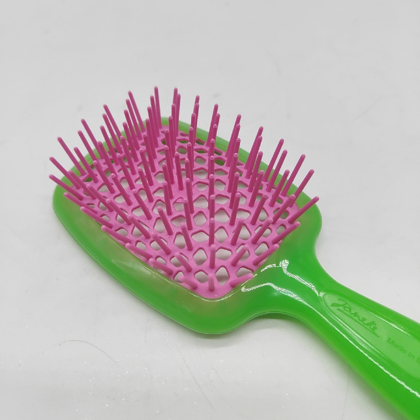 Jäneke SUPERBRUSH SMALL Körperbürste Grün Lockiges Fuxia Haarpflege Styling Trend