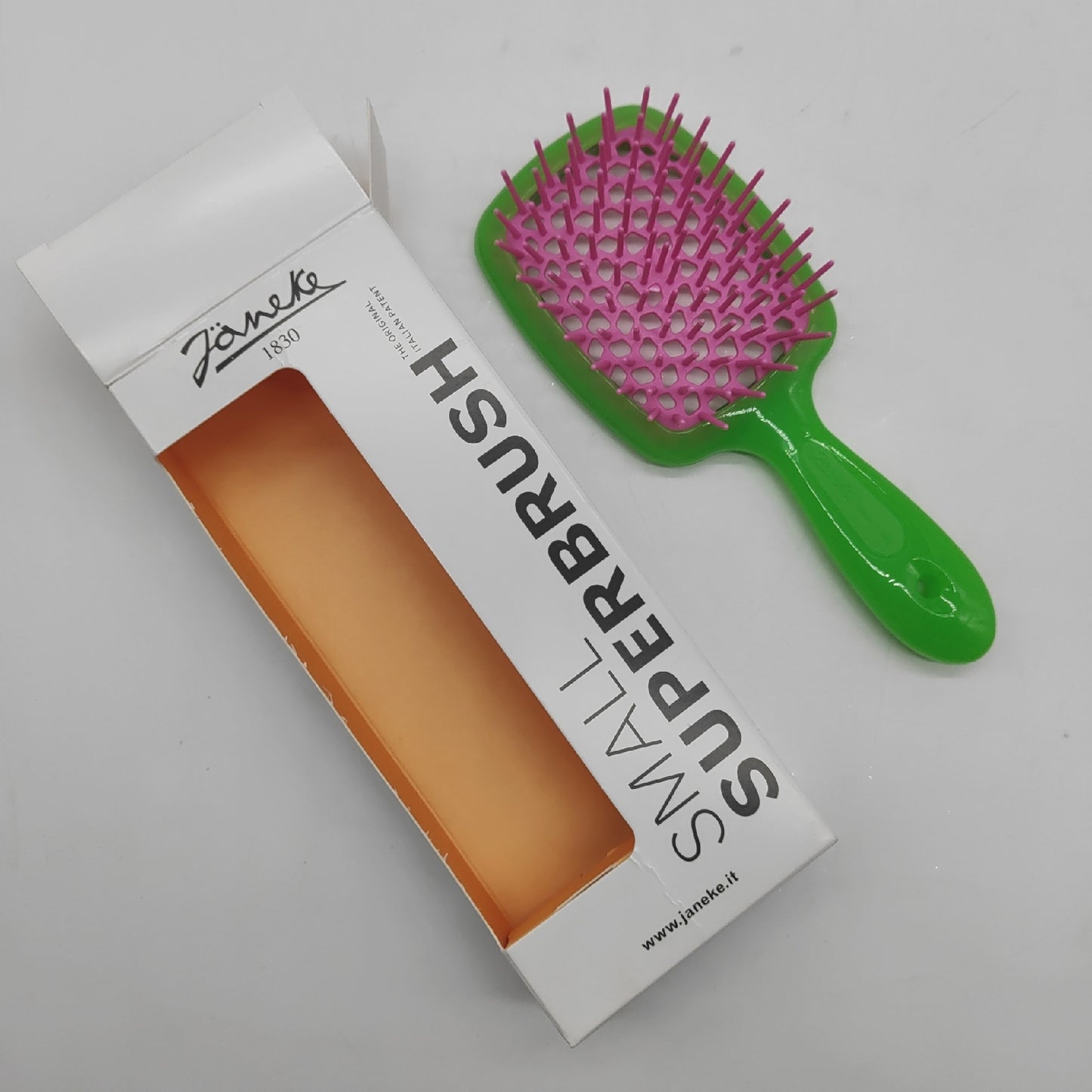 Jäneke SUPERBRUSH SMALL Körperbürste Grün Lockiges Fuxia Haarpflege Styling Trend