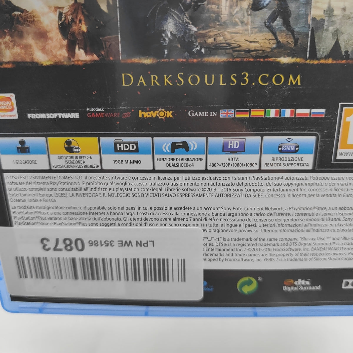Bandai Namco Spiel PlayStation Spiele Dark Souls III Action Abenteuer Rollenspiel