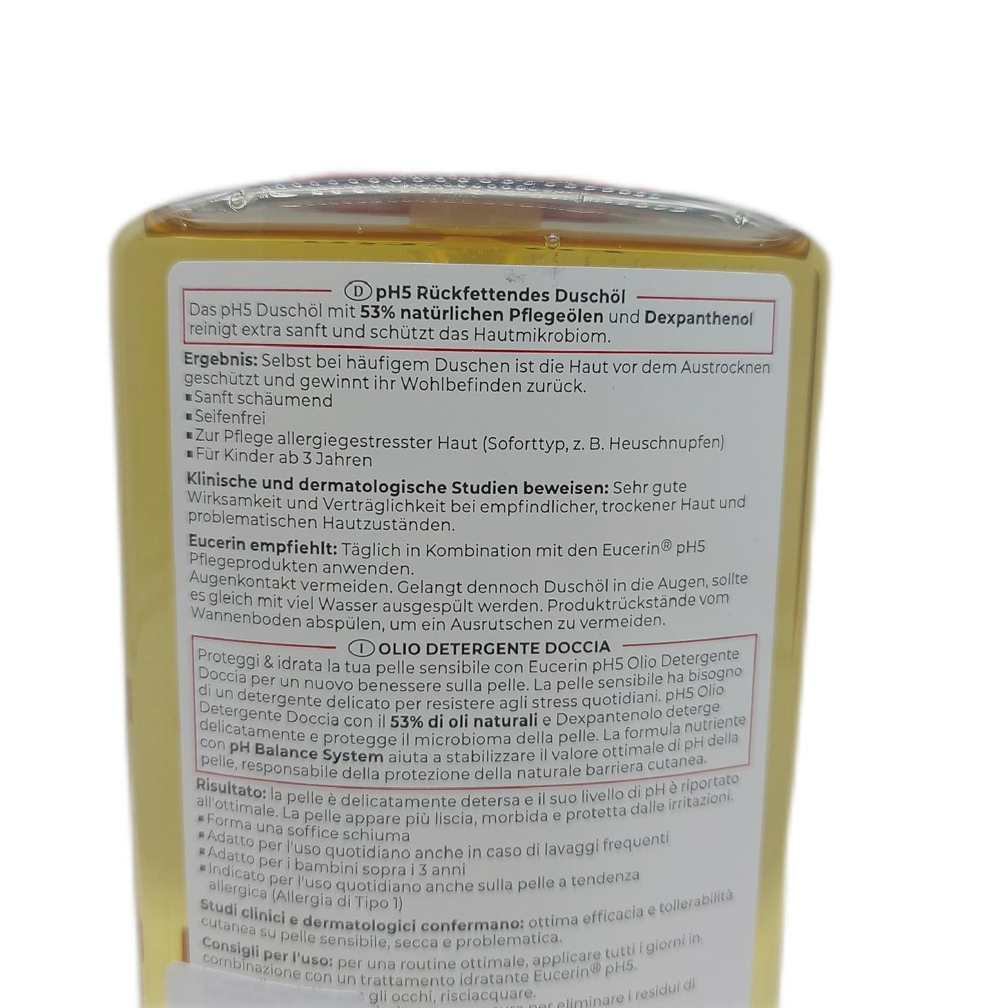Eucerin Duschreinigungsöl Körperpflege pH5 400 ml sanfte Reinigung