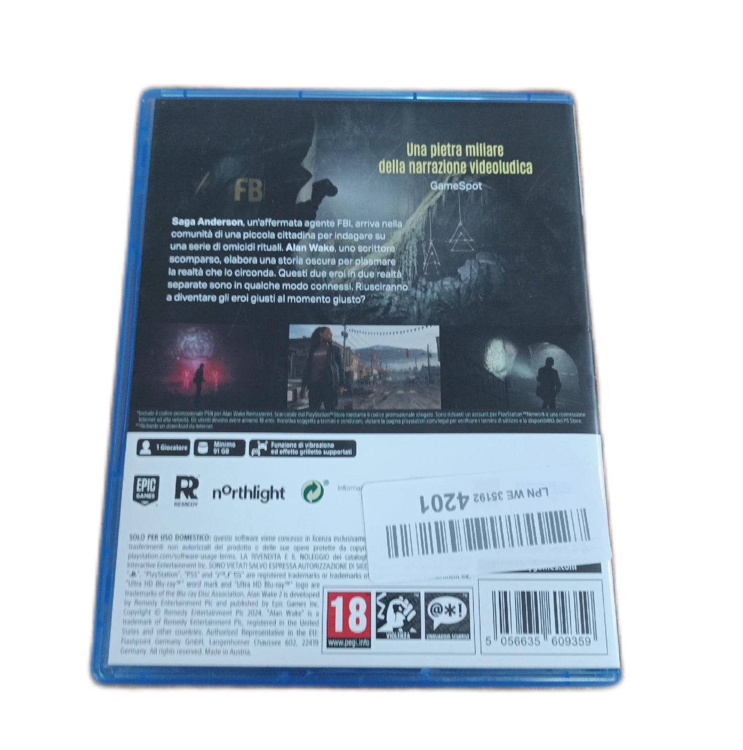 Alan Wake 2 Deluxe PEGI Edition 100% UNCUT PS5 Playstation Games