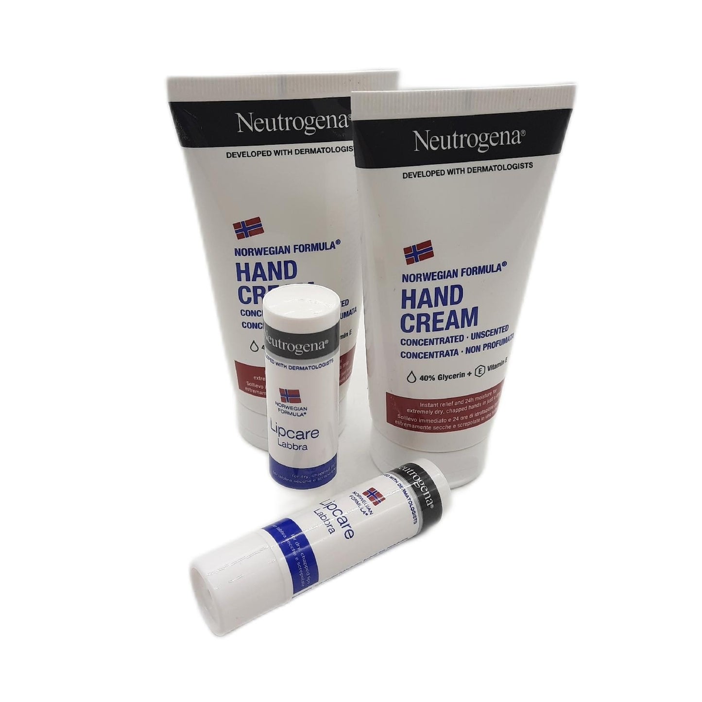 Nivea Hautpflege Set Handpflege Lippenpflege Norwegian Formula Pflege intensiv effektiv reichhaltig
