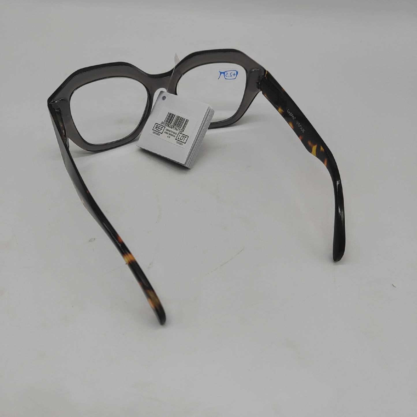 Body Eight Lesebrille Damenbrillen Vogue Grau Schildpatt 250 Dioptrien Stil