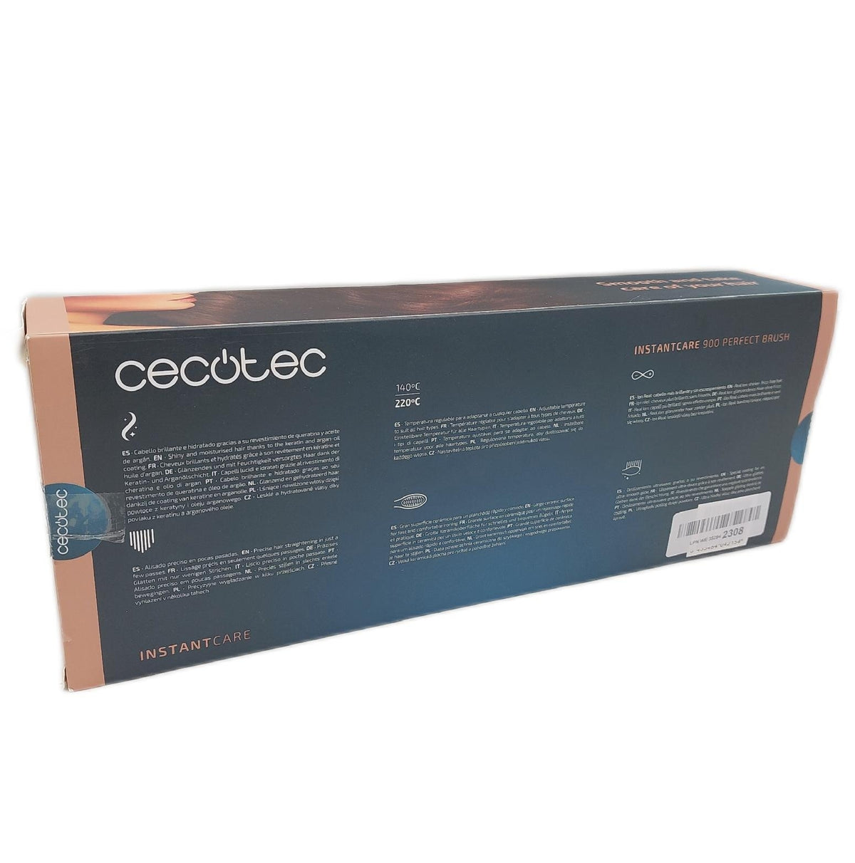 Cecotec Glättbürste Haarpflege Bamba InstantCare 900 Perfect Brush Effiz