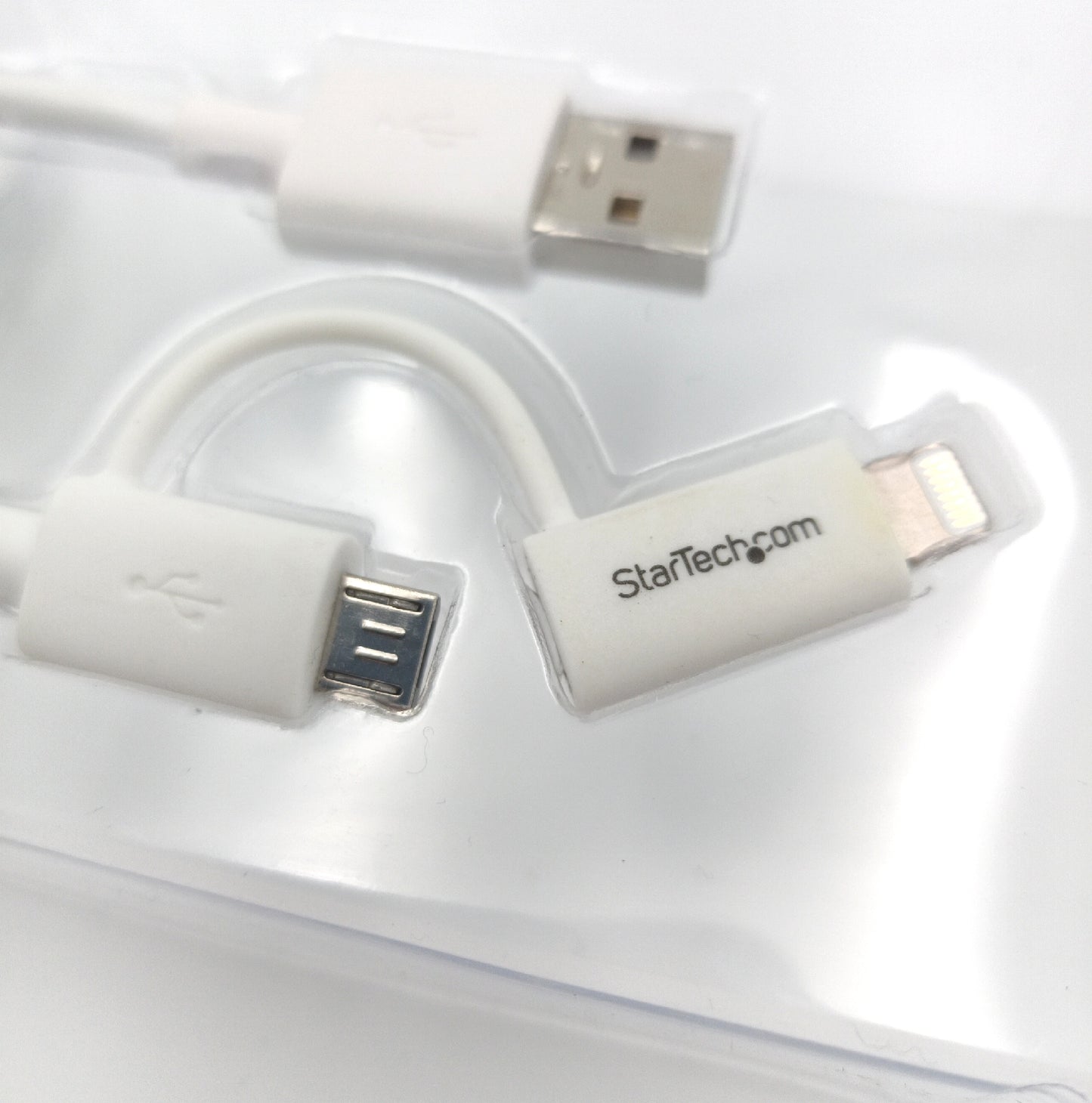 StarTech.com LTUB1MWH Micro-USB-zu-USB-Adapterkabel 1 m Farbe Weiß Kabel