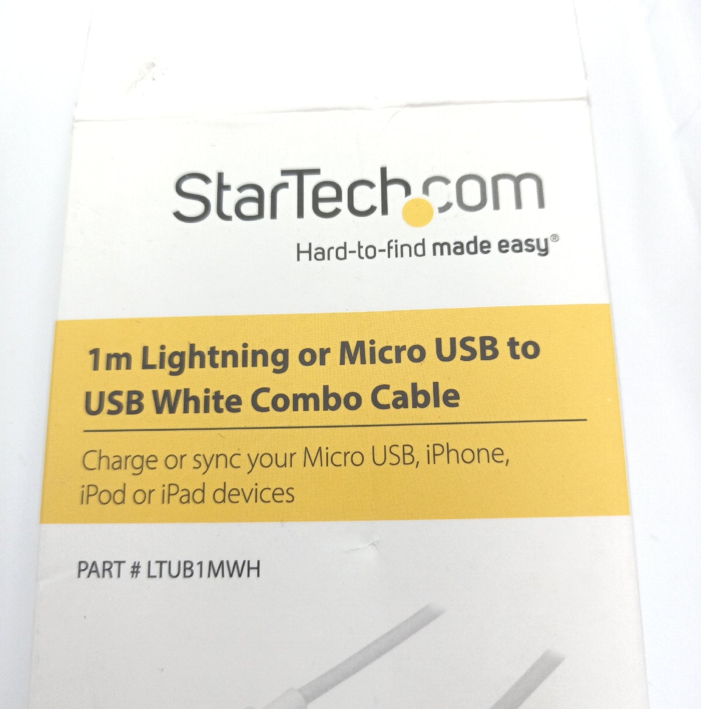 StarTech.com LTUB1MWH Micro-USB-zu-USB-Adapterkabel 1 m Farbe Weiß Kabel