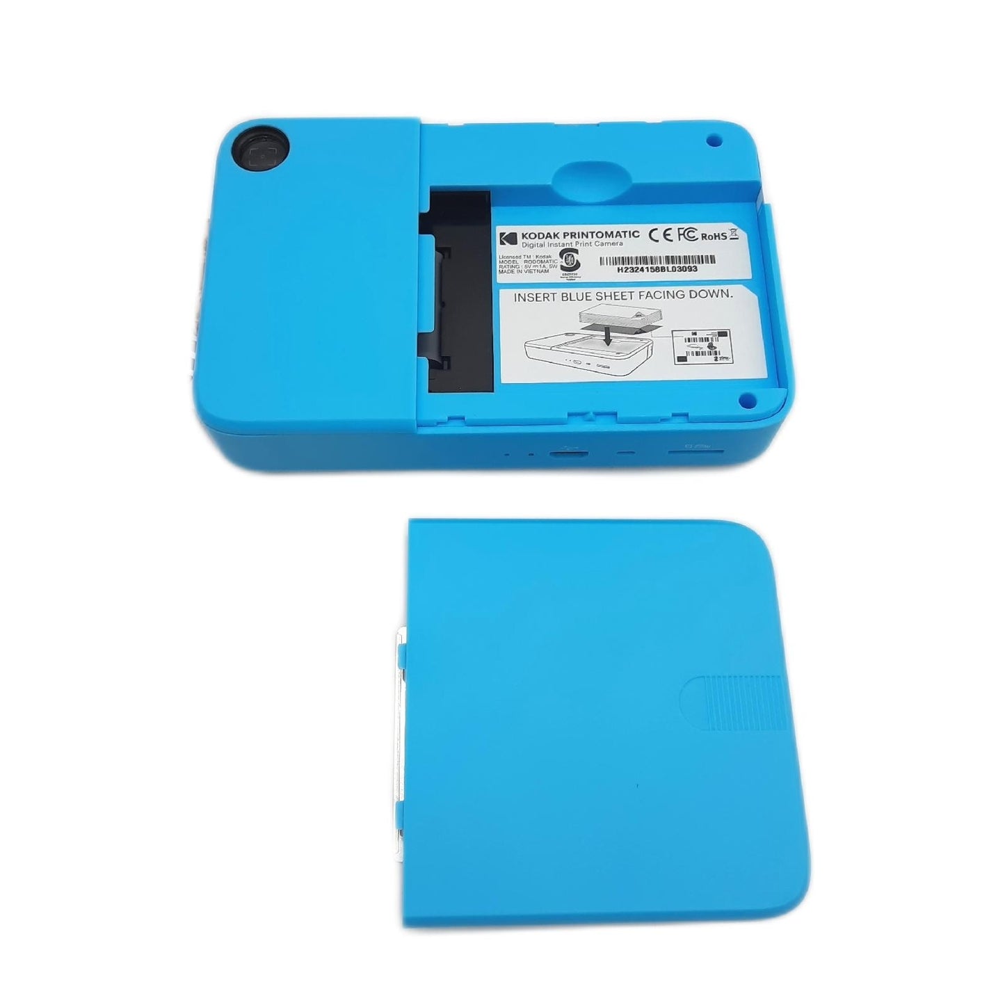 KODAK Printomatic Sofortbildkamera Blau Gesch kpackung m  Papier - Unvollständig