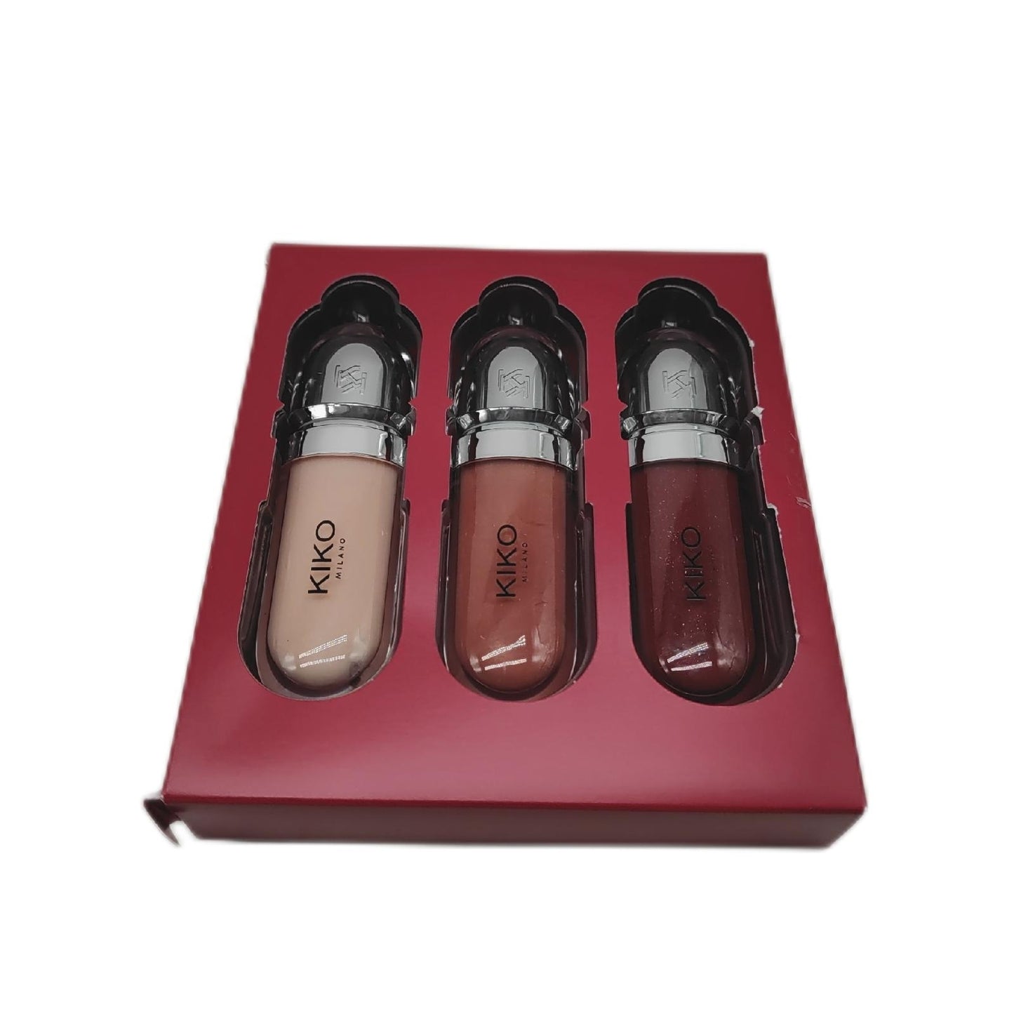 KIKO Milano Glossy Lip Set 03 Lippen-Set: 3 feuchtigkeitsspendende Lipglosses mit Geschenk-Effekt