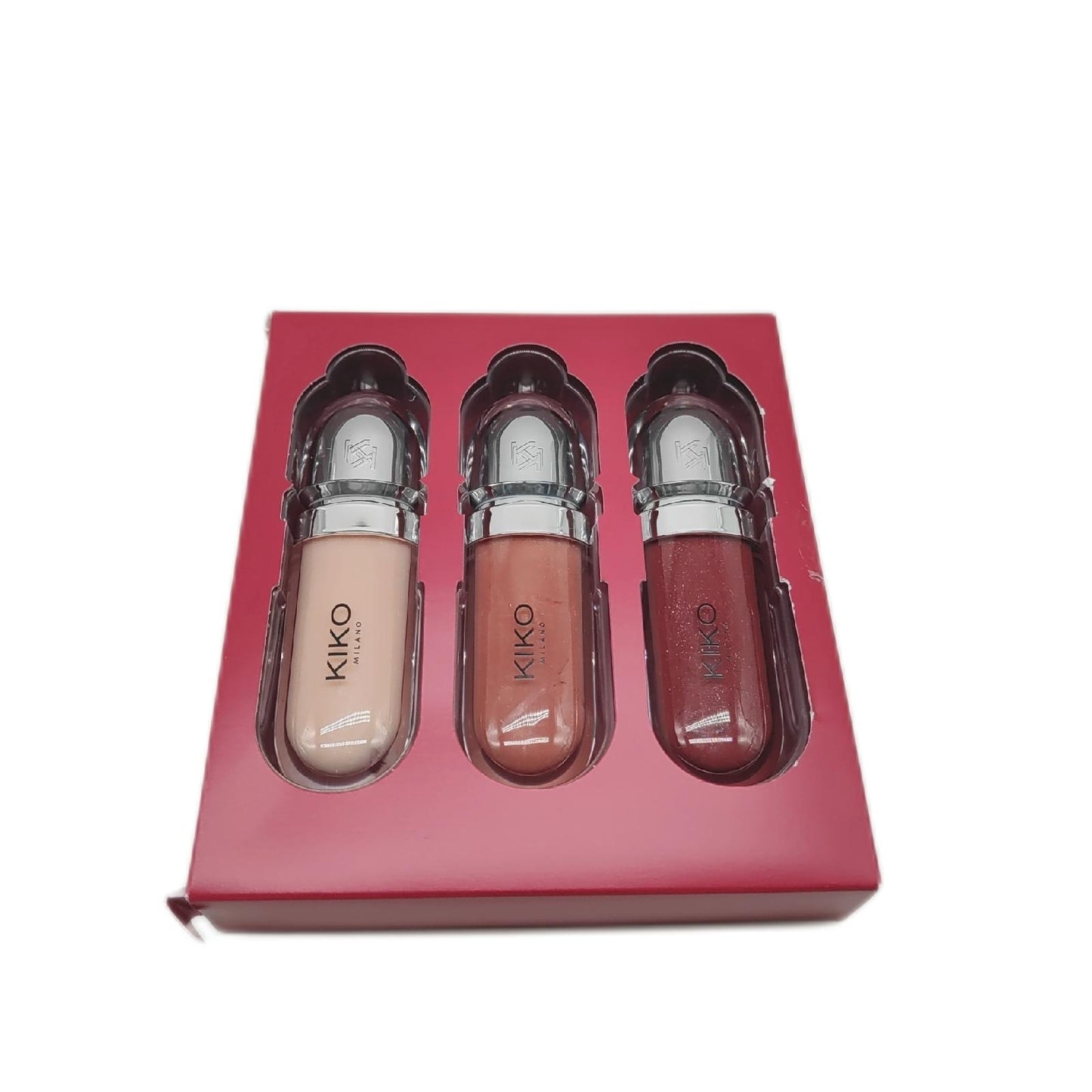 KIKO Milano Glossy Lip Set 03 Lippen-Set: 3 feuchtigkeitsspendende Lipglosses mit Geschenk-Effekt