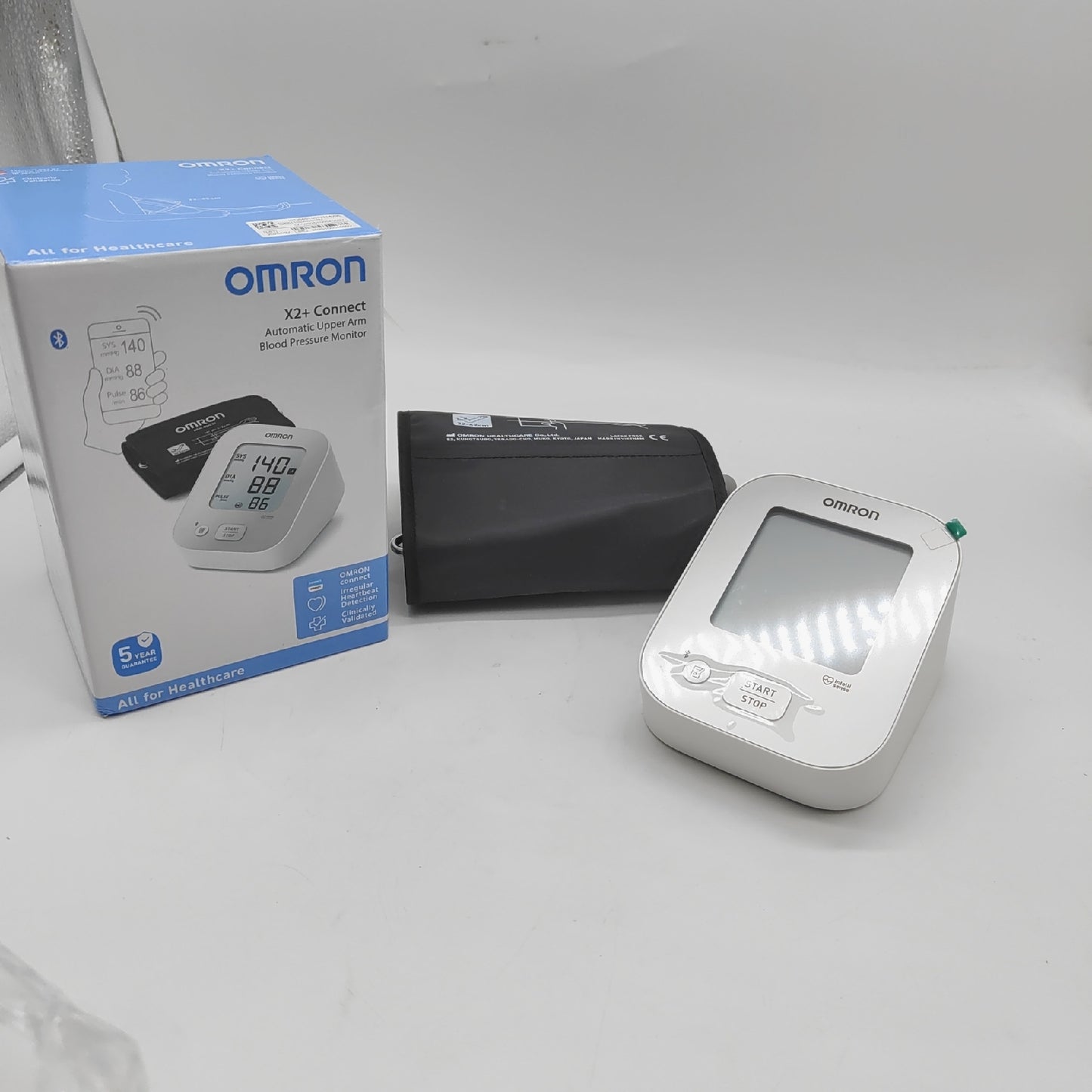 Omron Blutdruckmessgerät Gesundheit X2 Connect App Klinisch validiert für genaue Messungen