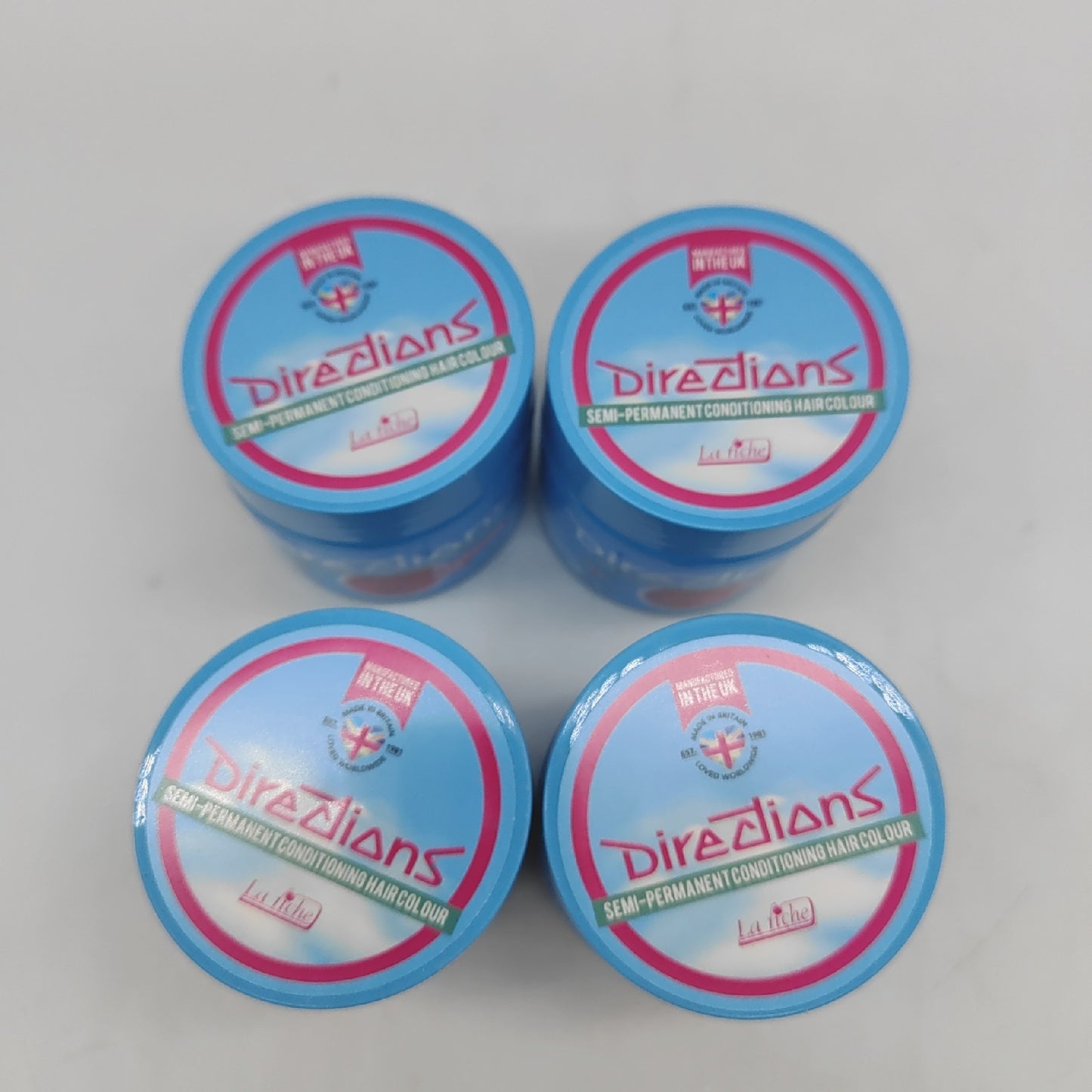 4 x La Riche Directions Semi-Permanente Haarfarbe 88ml Tiegel Nelkenrosa