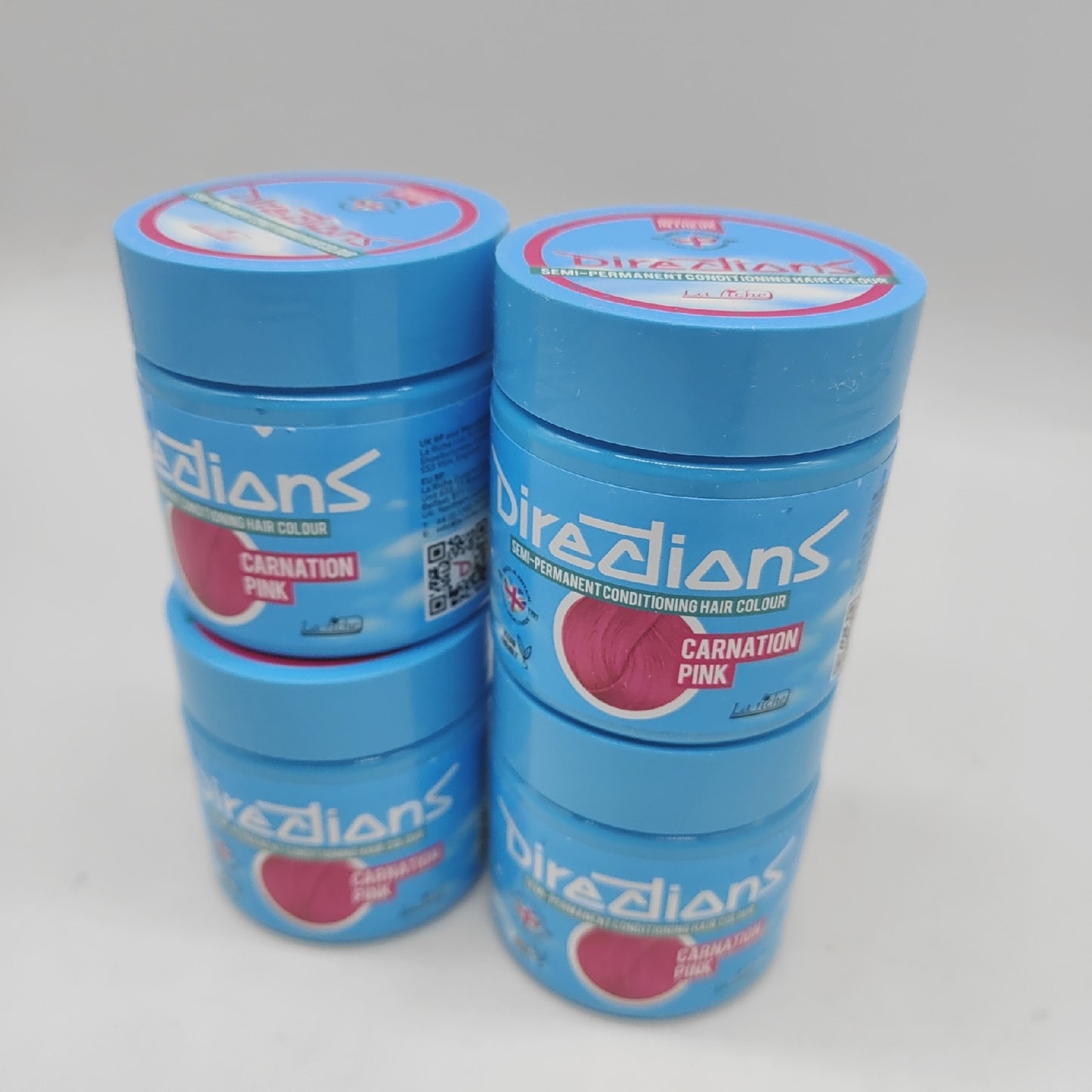 4 x La Riche Directions Semi-Permanente Haarfarbe 88ml Tiegel Nelkenrosa