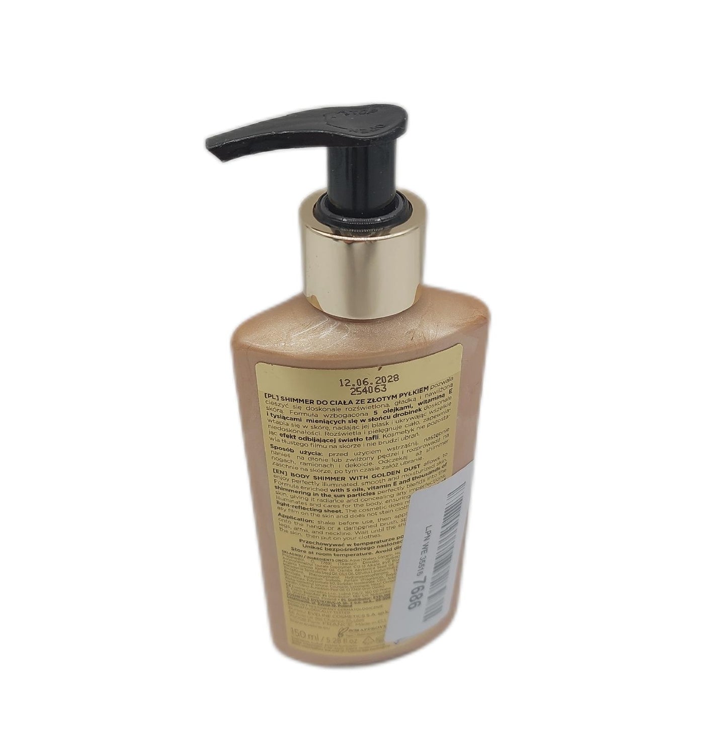 Eveline Cosmetics Körperöl Körperpflege Brazilian Body Golden Shimmer pflegend strahlend weichpflege