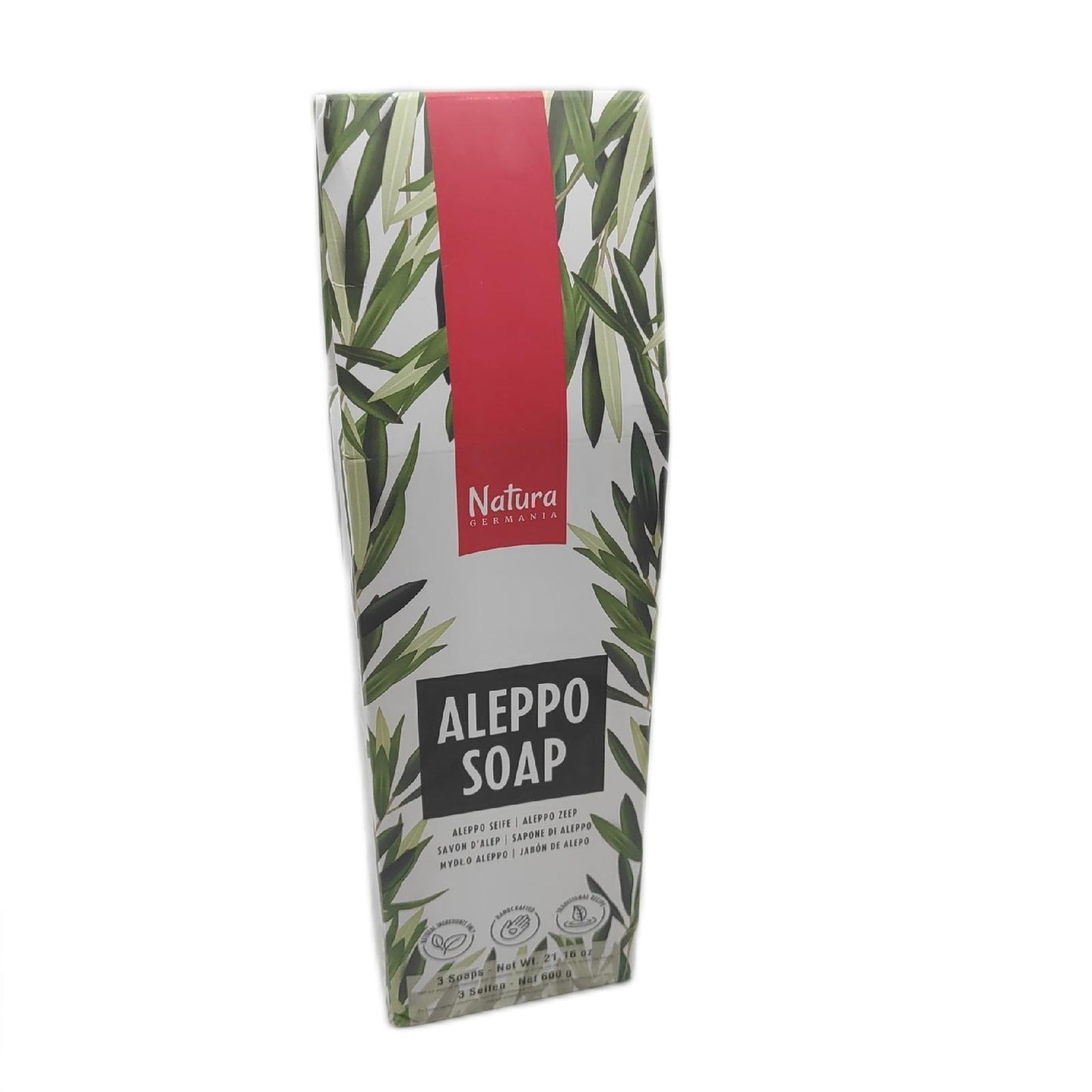 Natura Germania Seifenset Körperpflege Aleppo Seife 200 Gramm natürlich nachhaltig für Haut